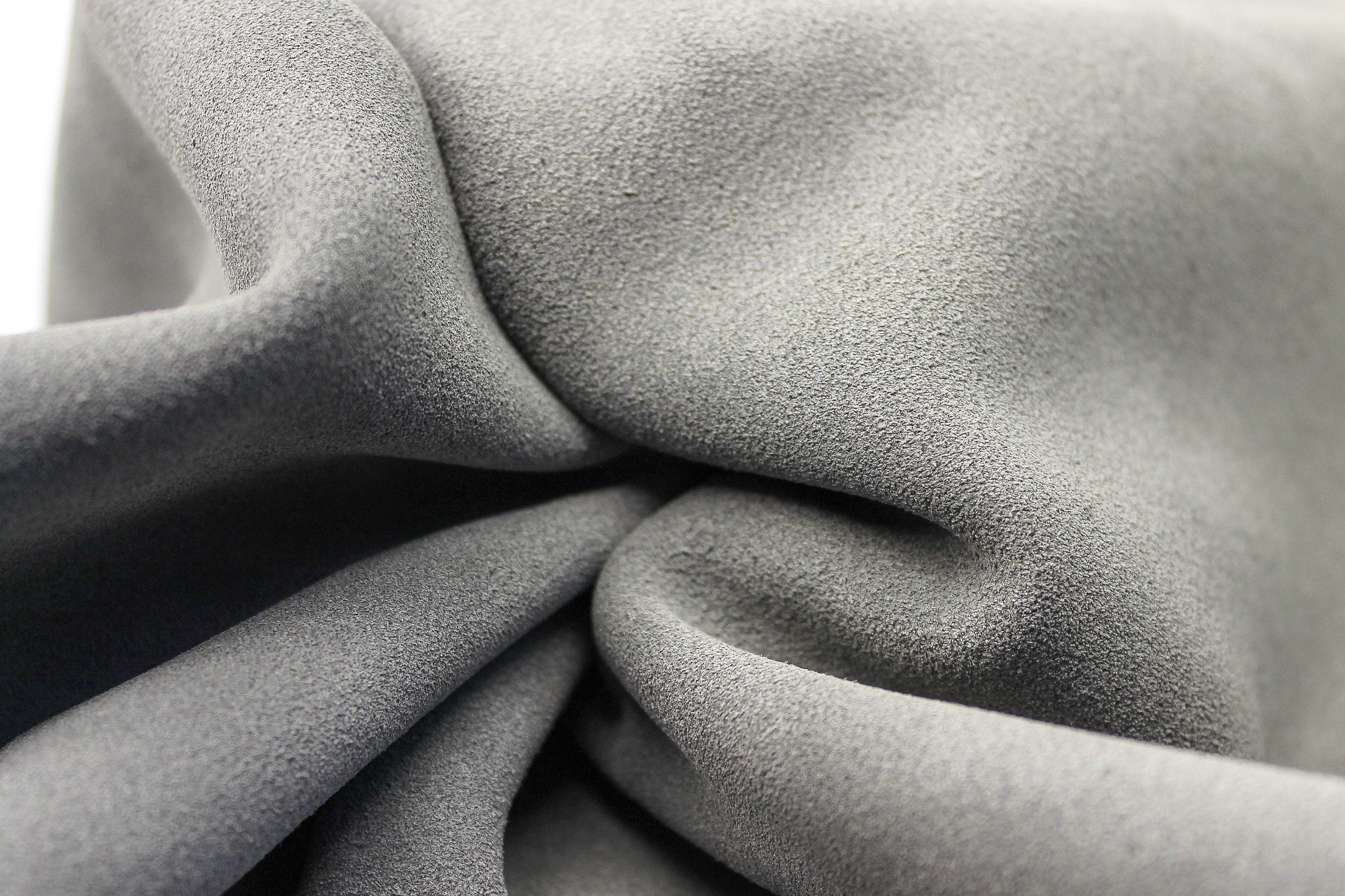 Gray suede natural leather 1.2/1.4 mm 3-4 oz color Gray pre cut sheets panels Cow suede