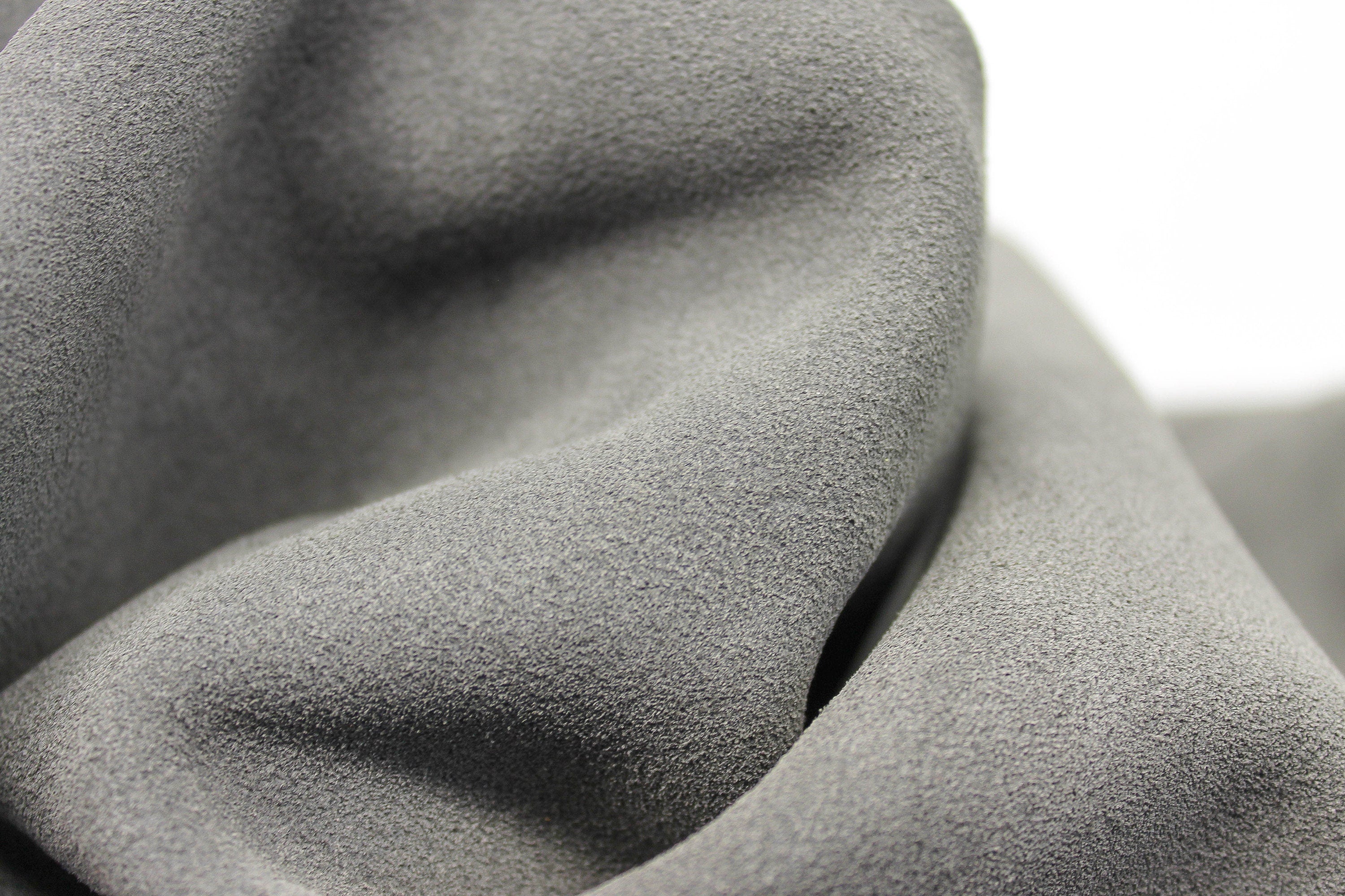 Gray suede natural leather 1.2/1.4 mm 3-4 oz color Gray pre cut sheets panels Cow suede