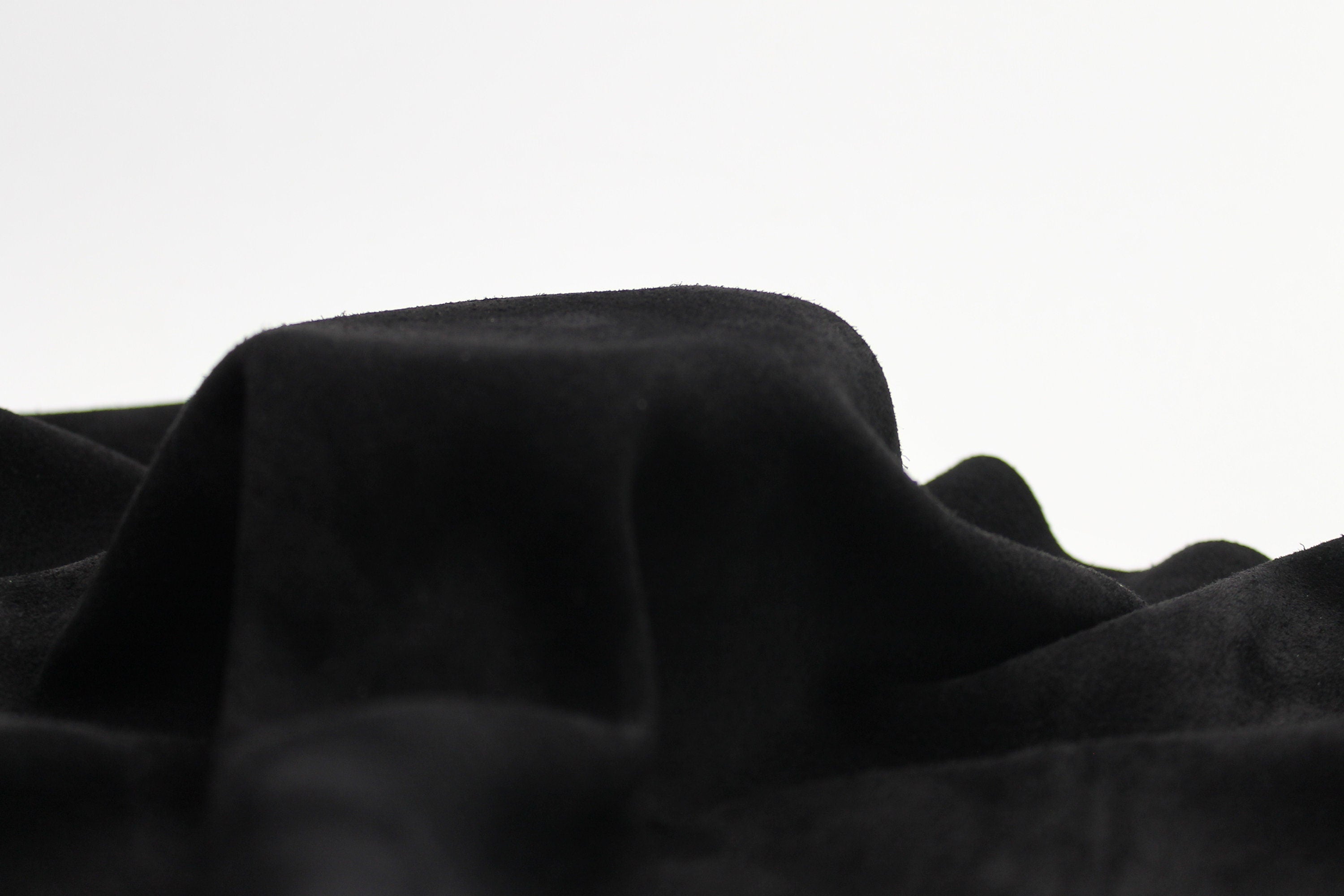 Black suede leather 1.2/1.4 mm 3-4 oz Real natural pre cut sheets panels