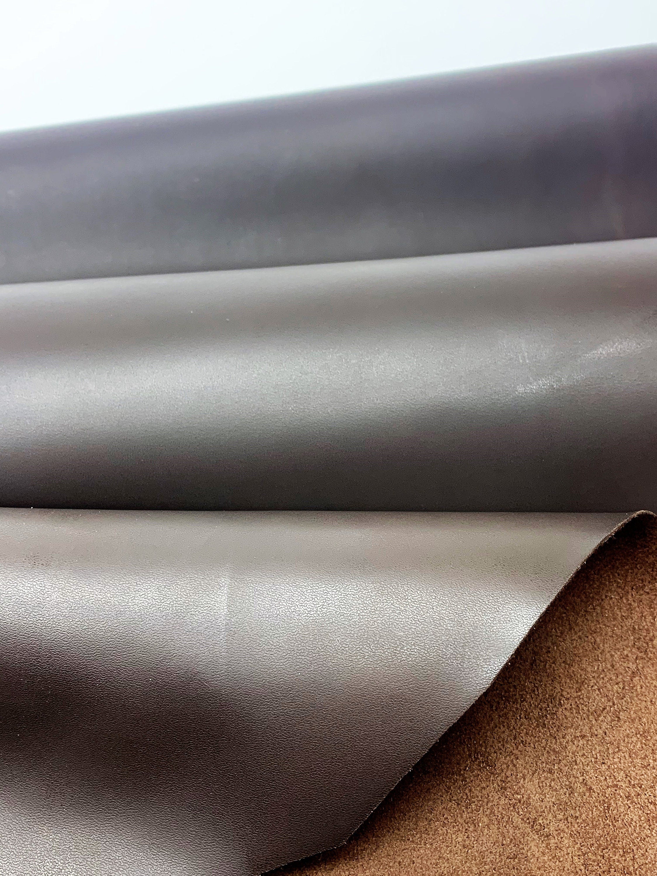 Dark Brown leather cuir |aniline matt vegtan |TOP quality | 1.2 mm 4 oz |