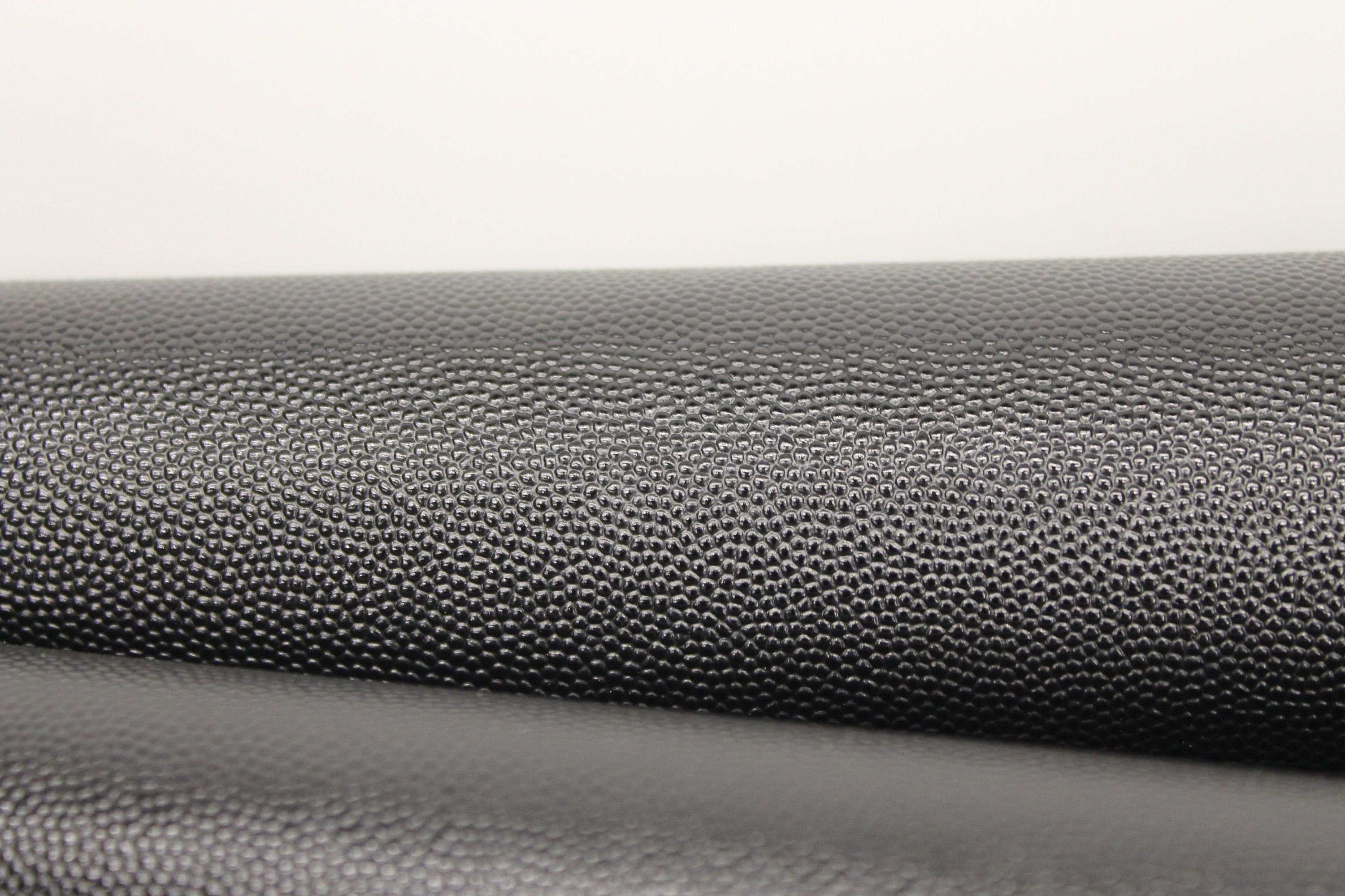 Black leather caviar shiny Pebbled natural hide skin real cow skin f