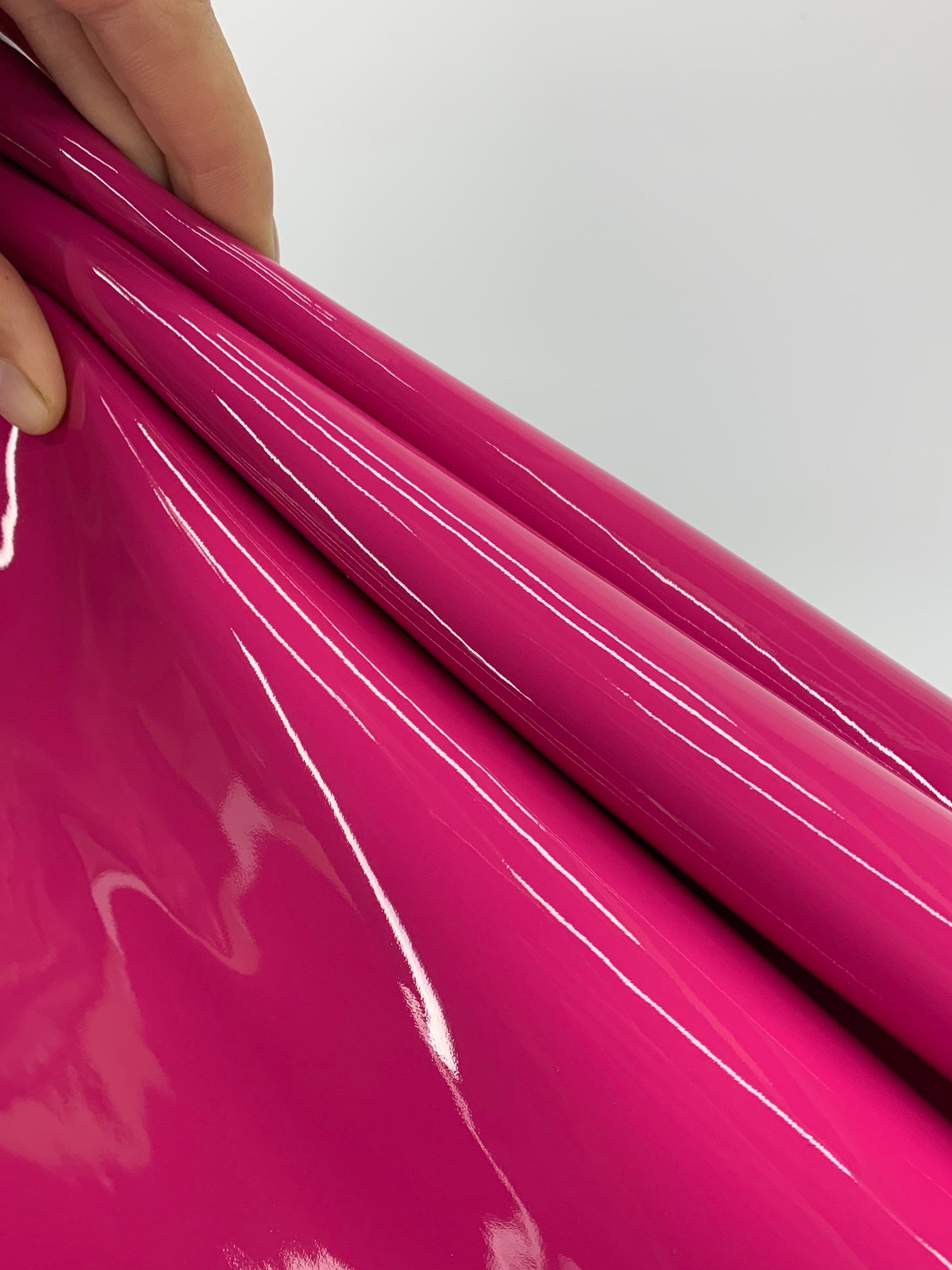 Pink patent leather Raspberry |2-3 oz 1 mm | glossy