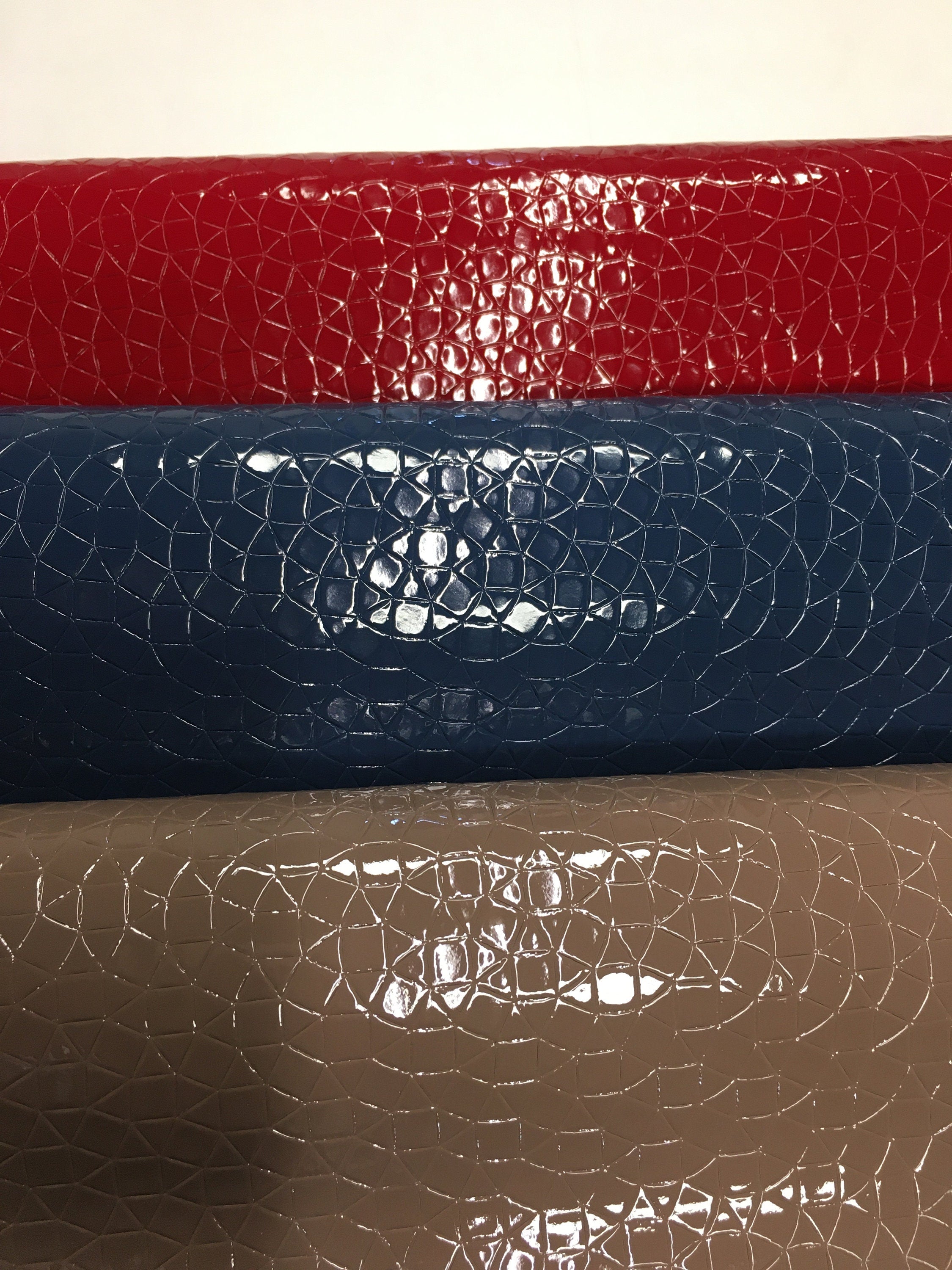 Patent leather Embossed glossy | blue beige red colors| 1.0 mm | 2-3 oz | real natural hide skin pieces