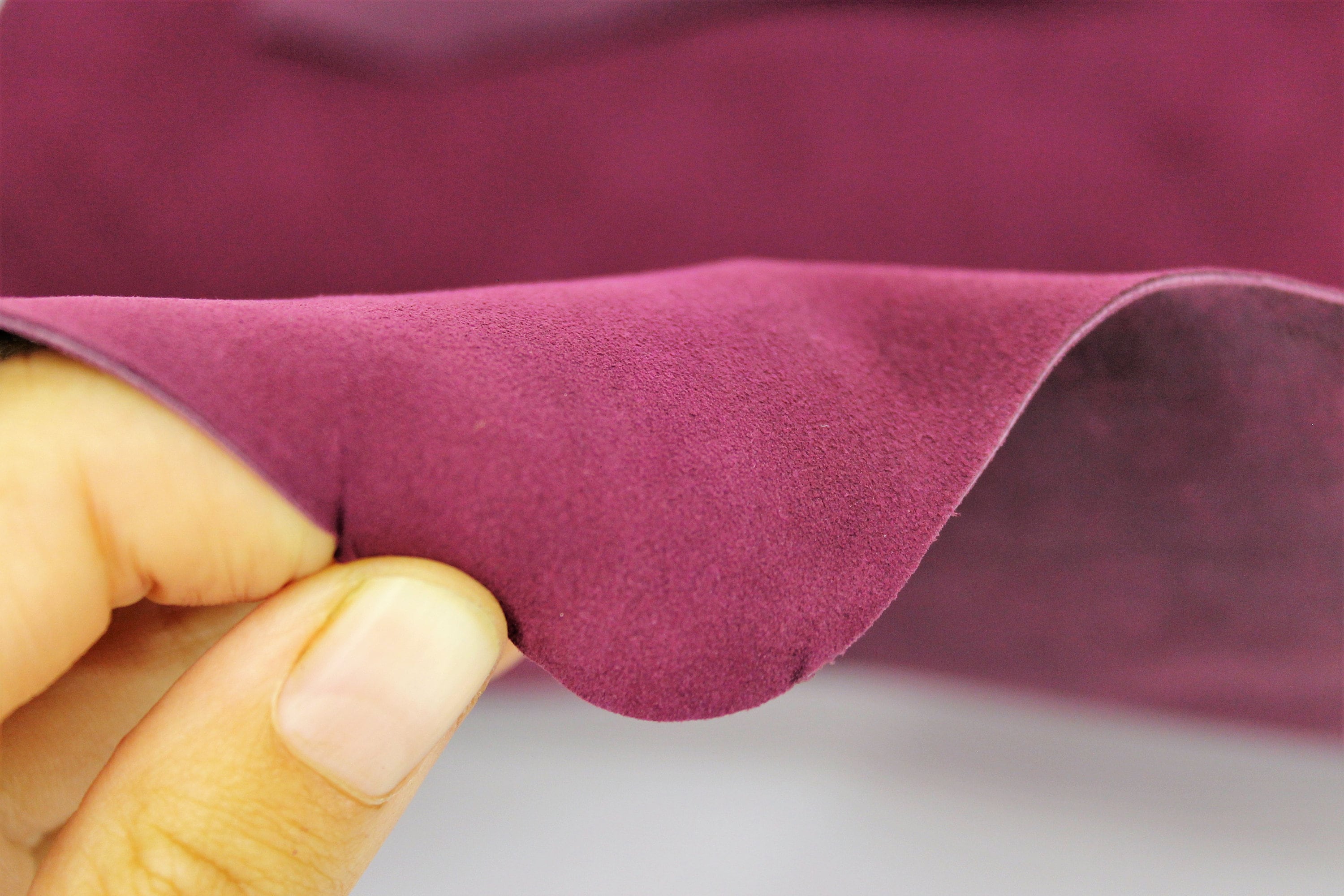 Suede Burgundy Violet Purple natural goat leather 0.8/1.0 mm 2-3 oz hides