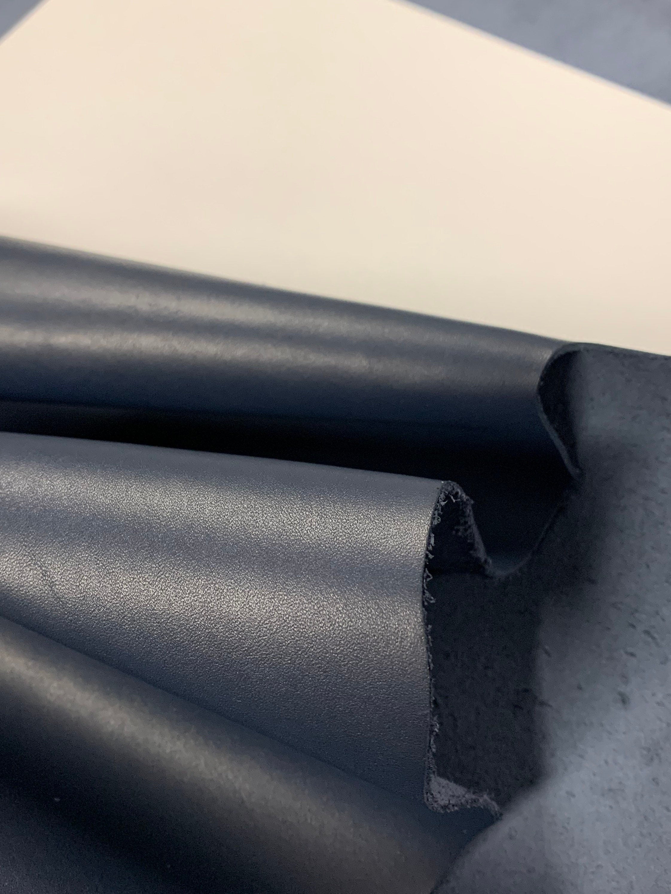 Navy blue 100% real Leather | 1.6 mm 4 OZ