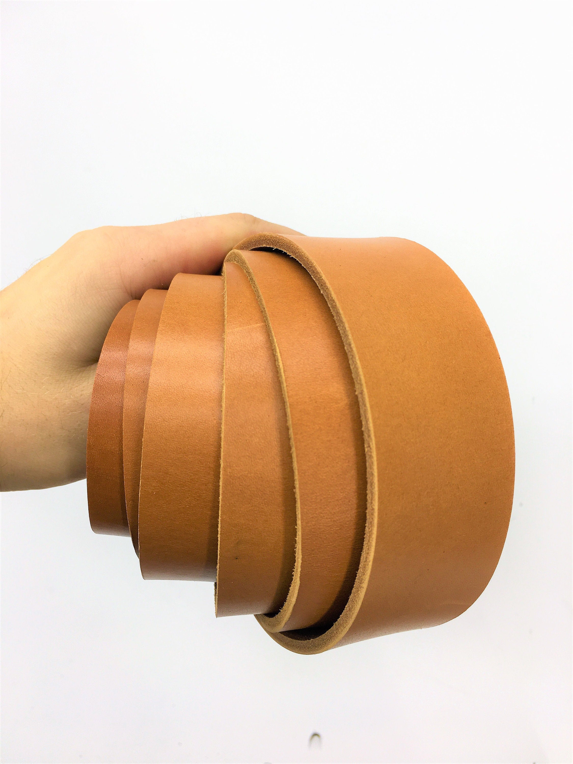 Tan Brown Black leather straps | 150 cm, 59 inch long | 3.5-4.5 mm, 9-10-11 oz thick
