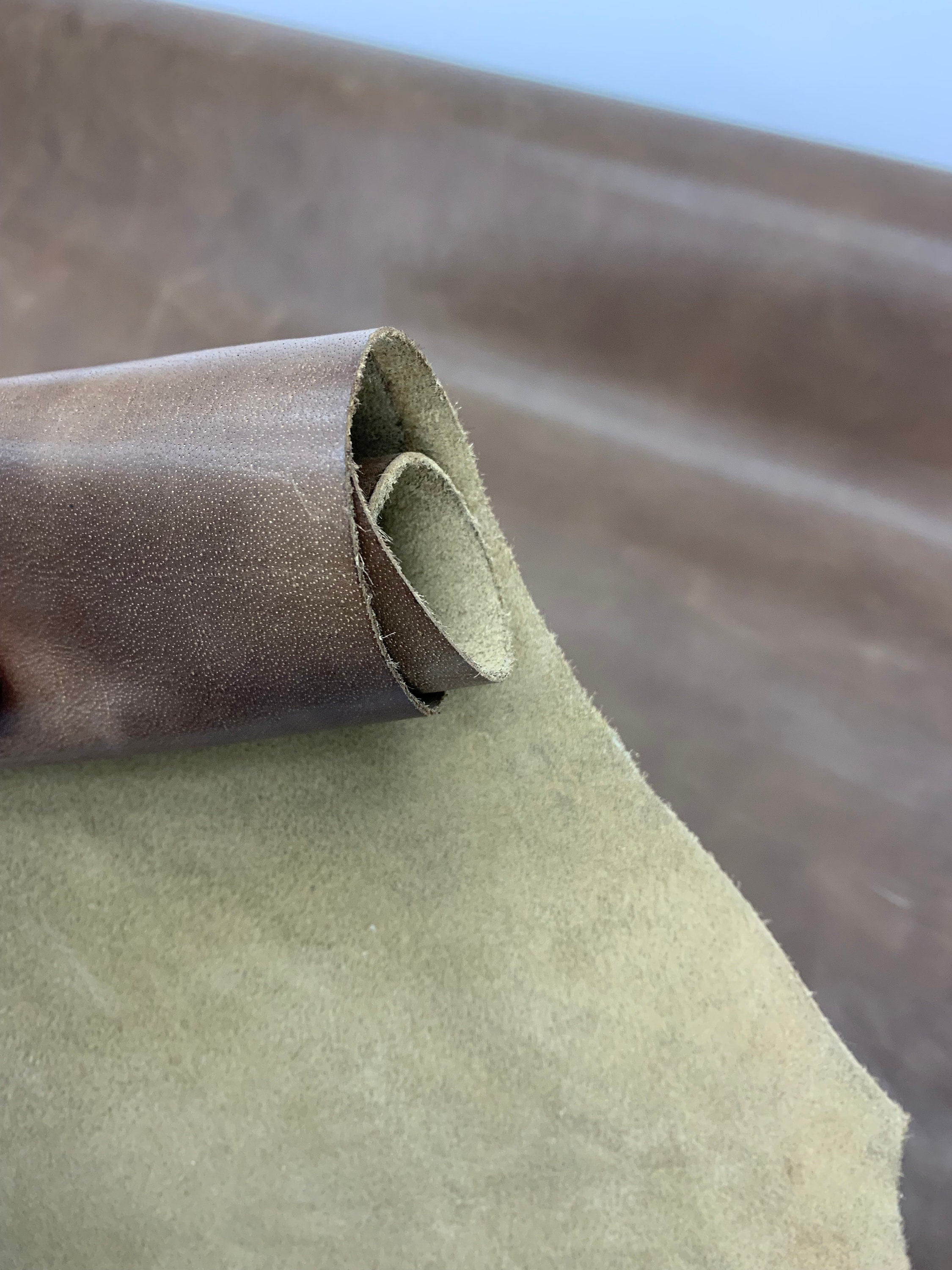 Antique Vintage Brown 100% real buffalo leather | crazy horse | 1.2/1.4mm 3-4 oz | waxy oily finishing distressed color