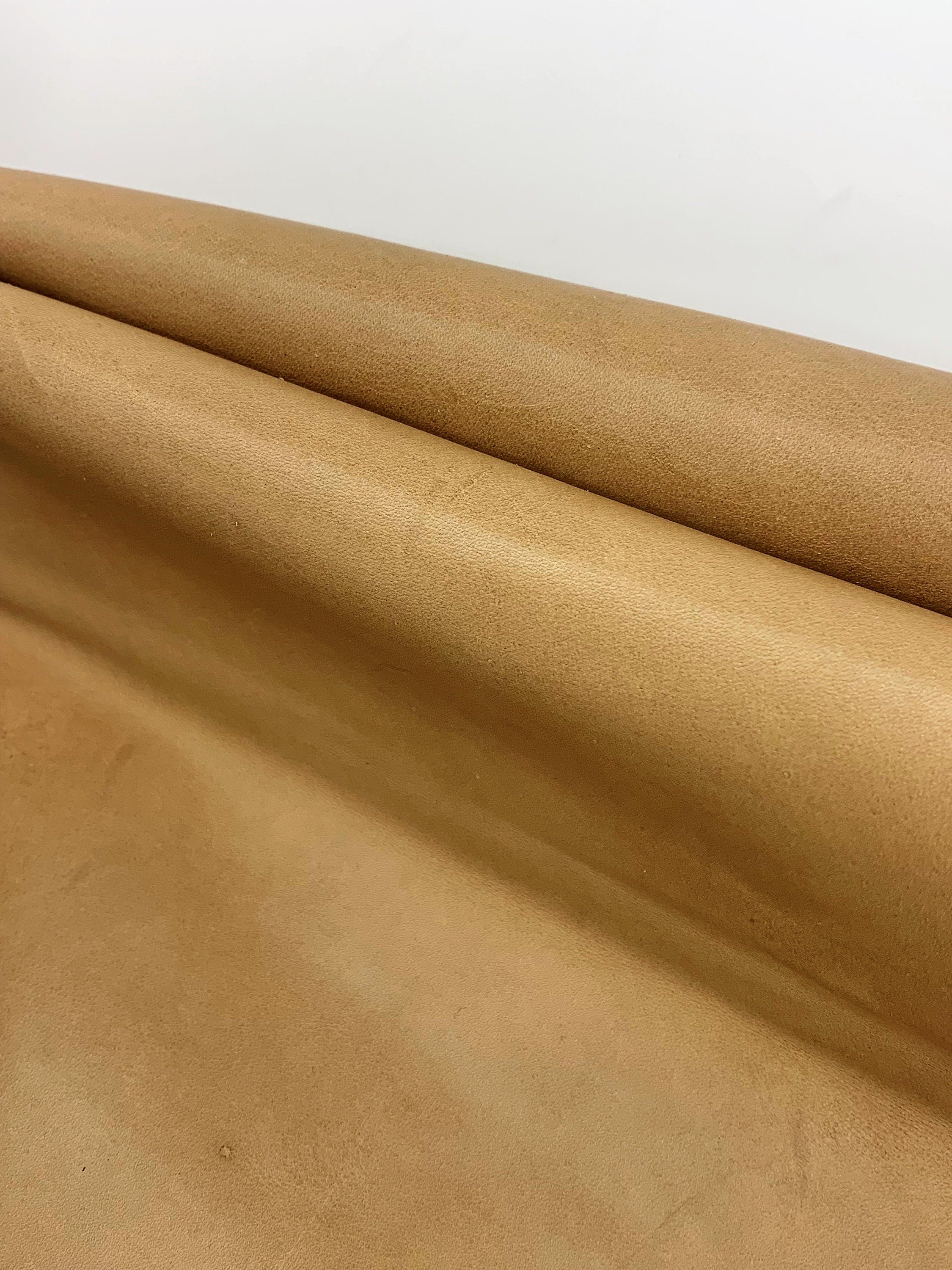 Light brown leather | 100% real natural cow leather | 1.0-1.2 mm 3 OZ | antique vintage