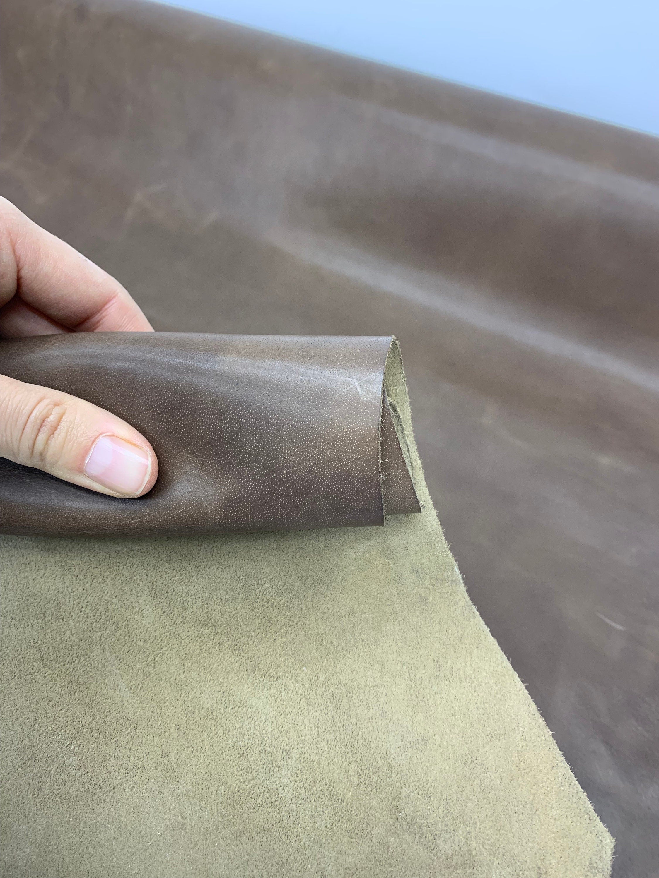 Antique Vintage Brown 100% real buffalo leather | crazy horse | 1.2/1.4mm 3-4 oz | waxy oily finishing distressed color