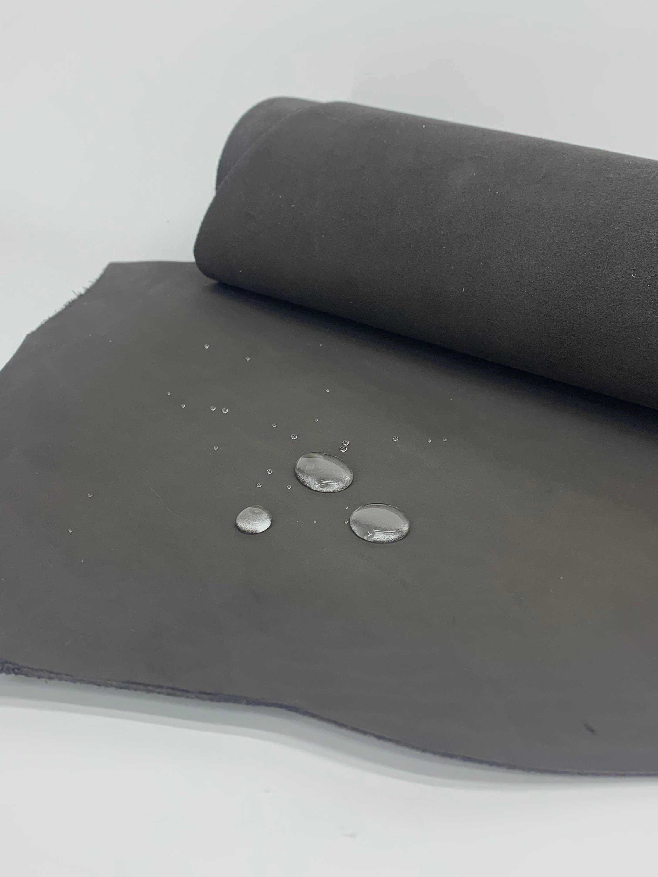Dark brown hydrophobic waterproof nubuck leather| Thickness 2-2.5 mm | 6-7 OZ| Leather Side for boots, bags