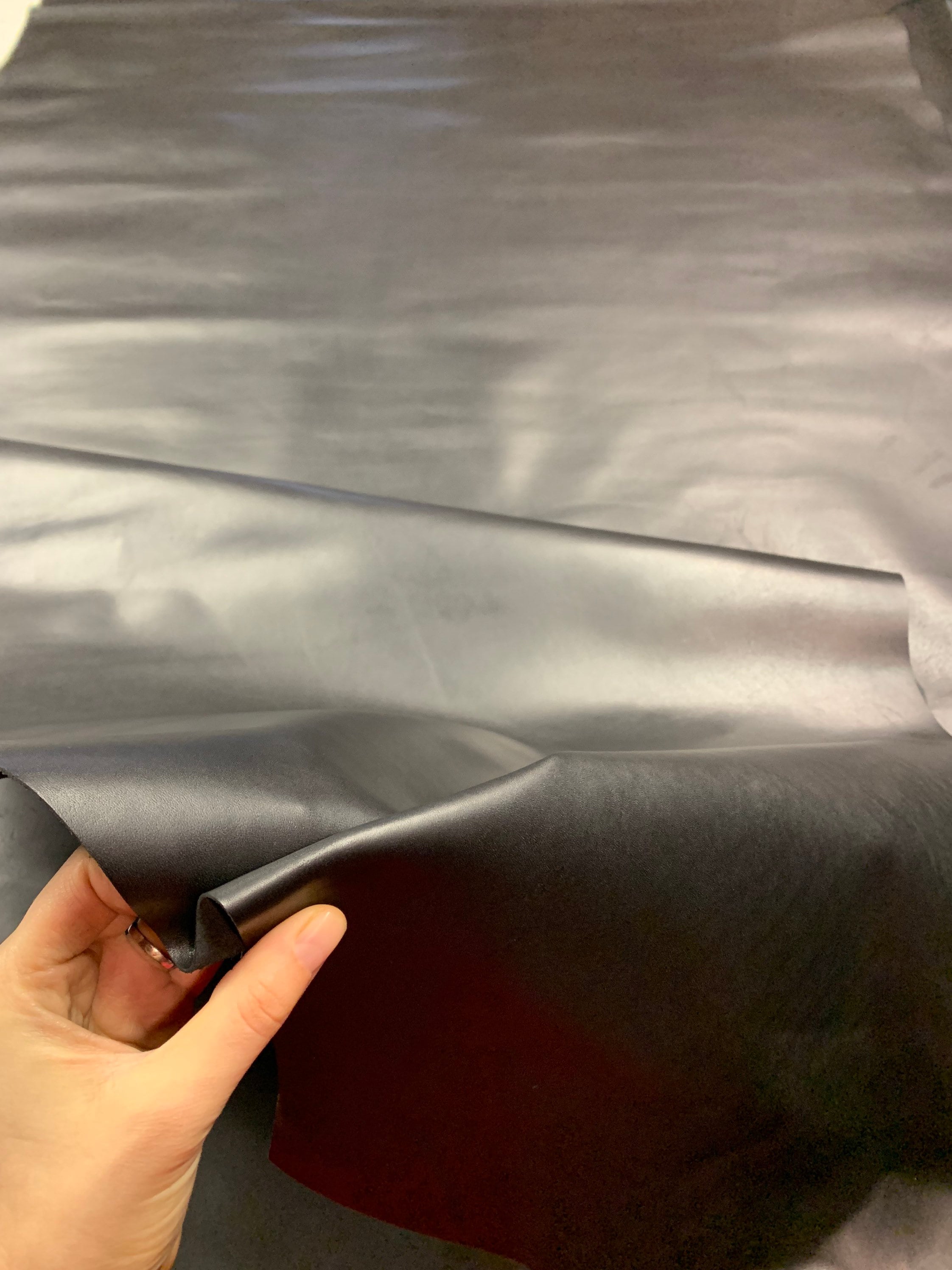 Black leather | 1.2-1.6 mm 3-4oz |soft smooth | hides sheets | for bags, shoes, wallets| leathercraft