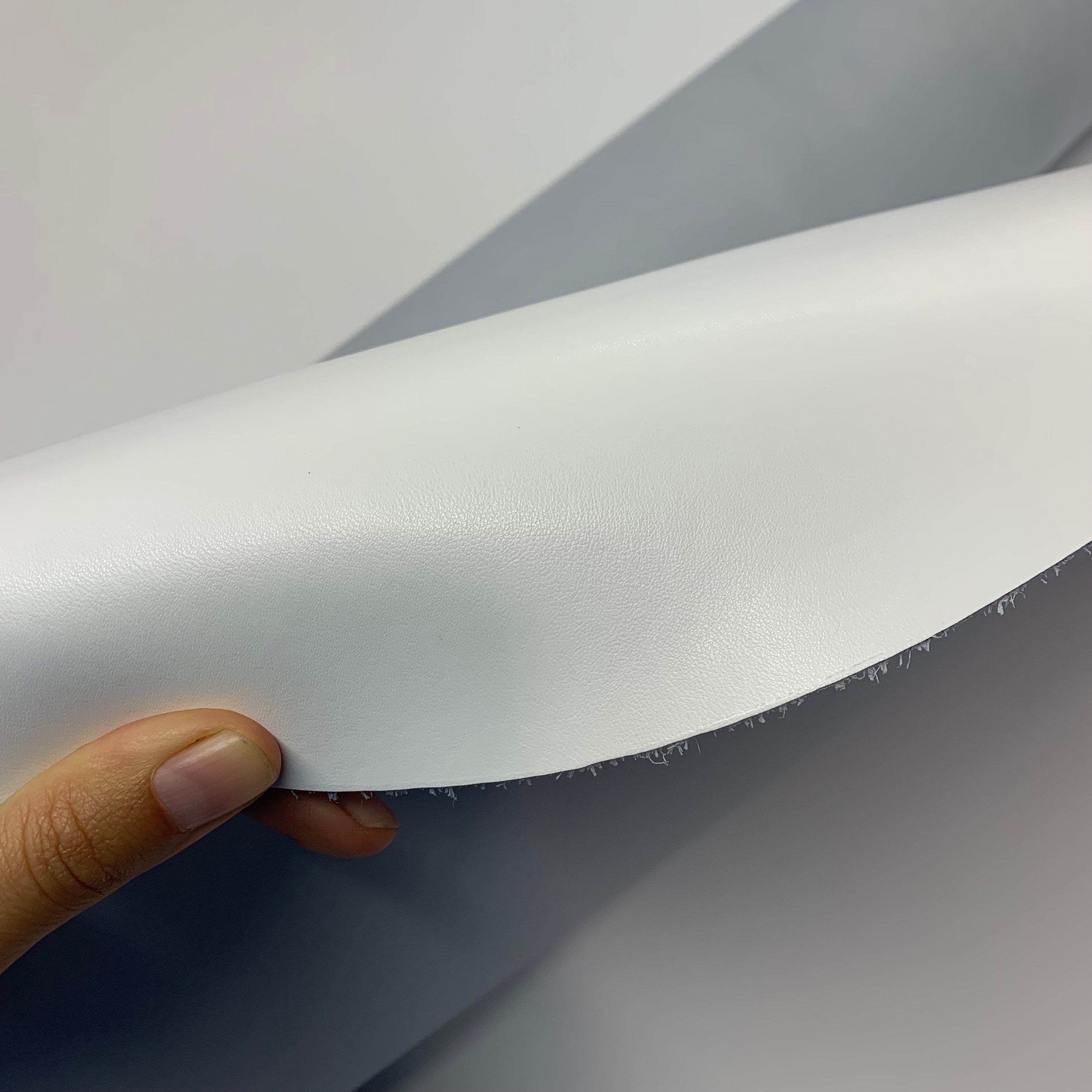 White Leather Nappa | Flat grain | 2.0 mm - 5 OZ | Natural real leather side | Thick for shoes bags leathercraft