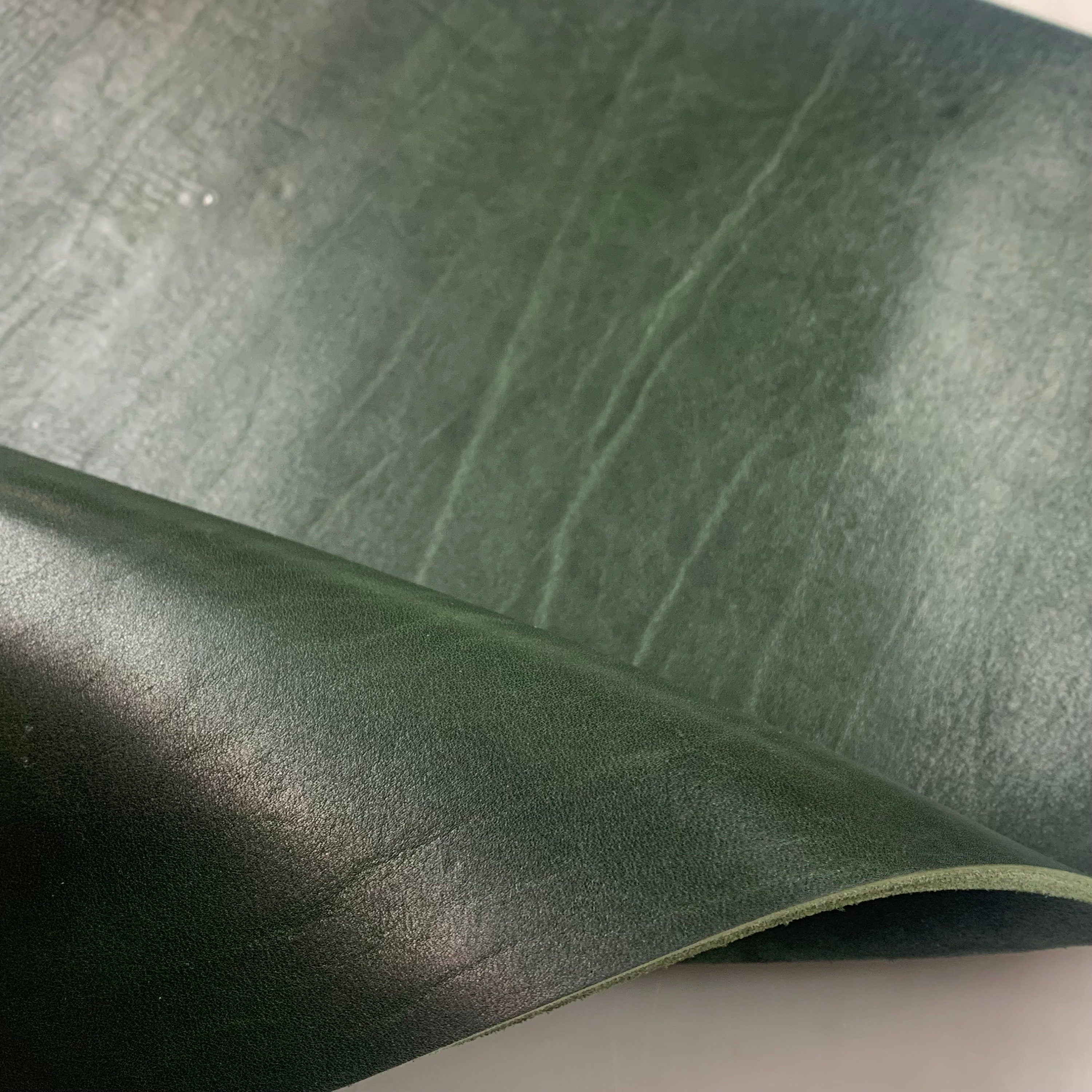 Leather sheets Buffalo Green Emerald | Thick 11-12 oz | 4.5-4.8 mm | Durable super thick