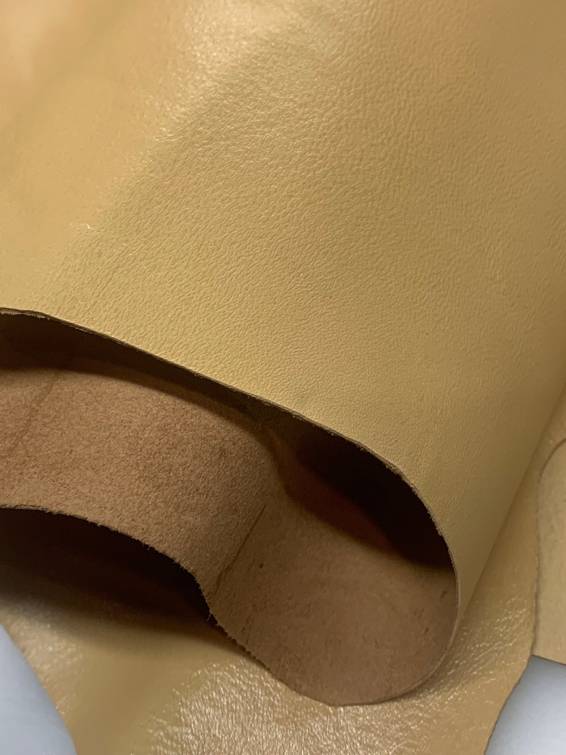 Beige Sheep leather | thin 0.6mm | 1-2 oz | soft lining shoes wallets bags | tan camel peachy sand light brown