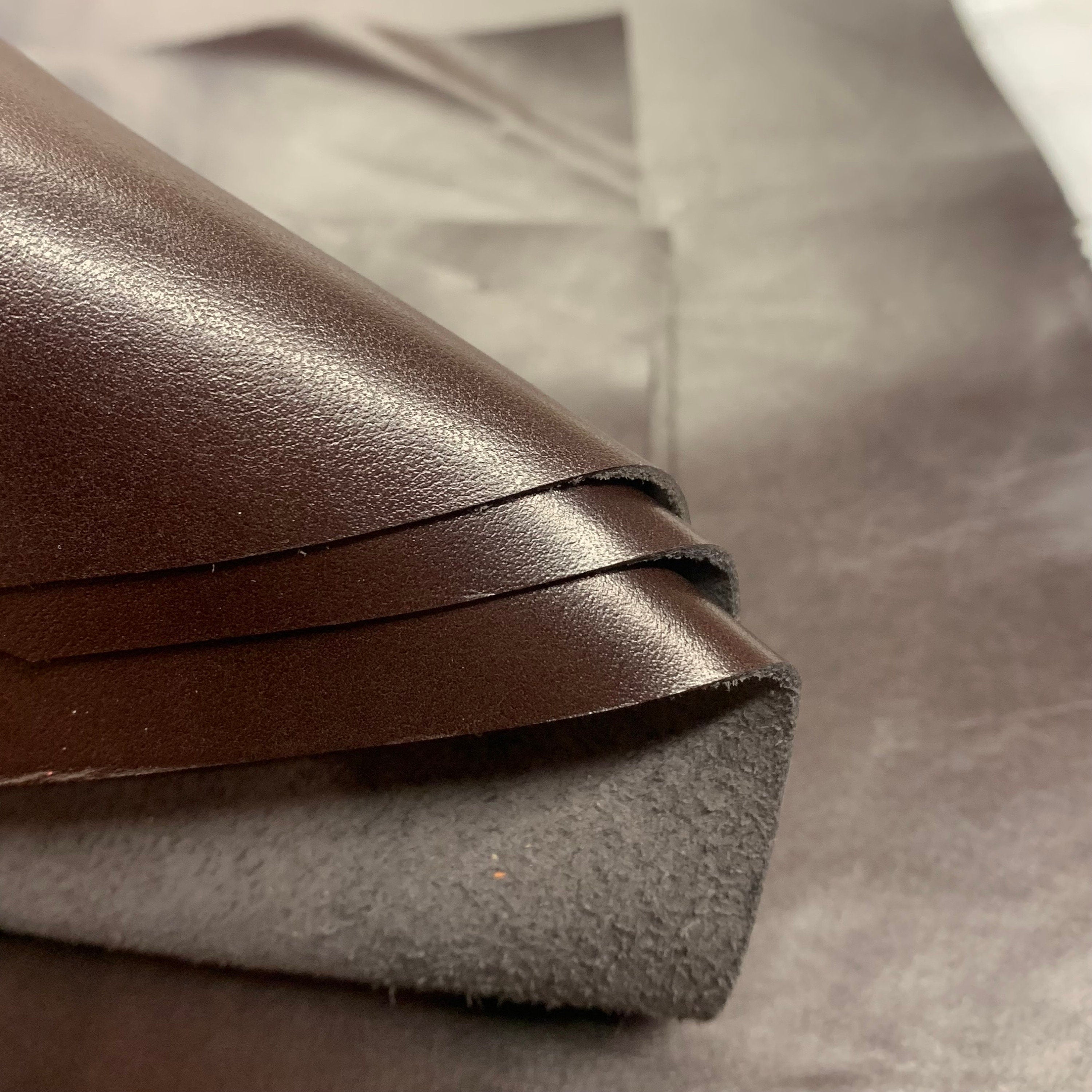 Dark Brown leather 100% Real | 1 mm 3 oz |precut sheets panels for leathercraft bags shoes upholstery