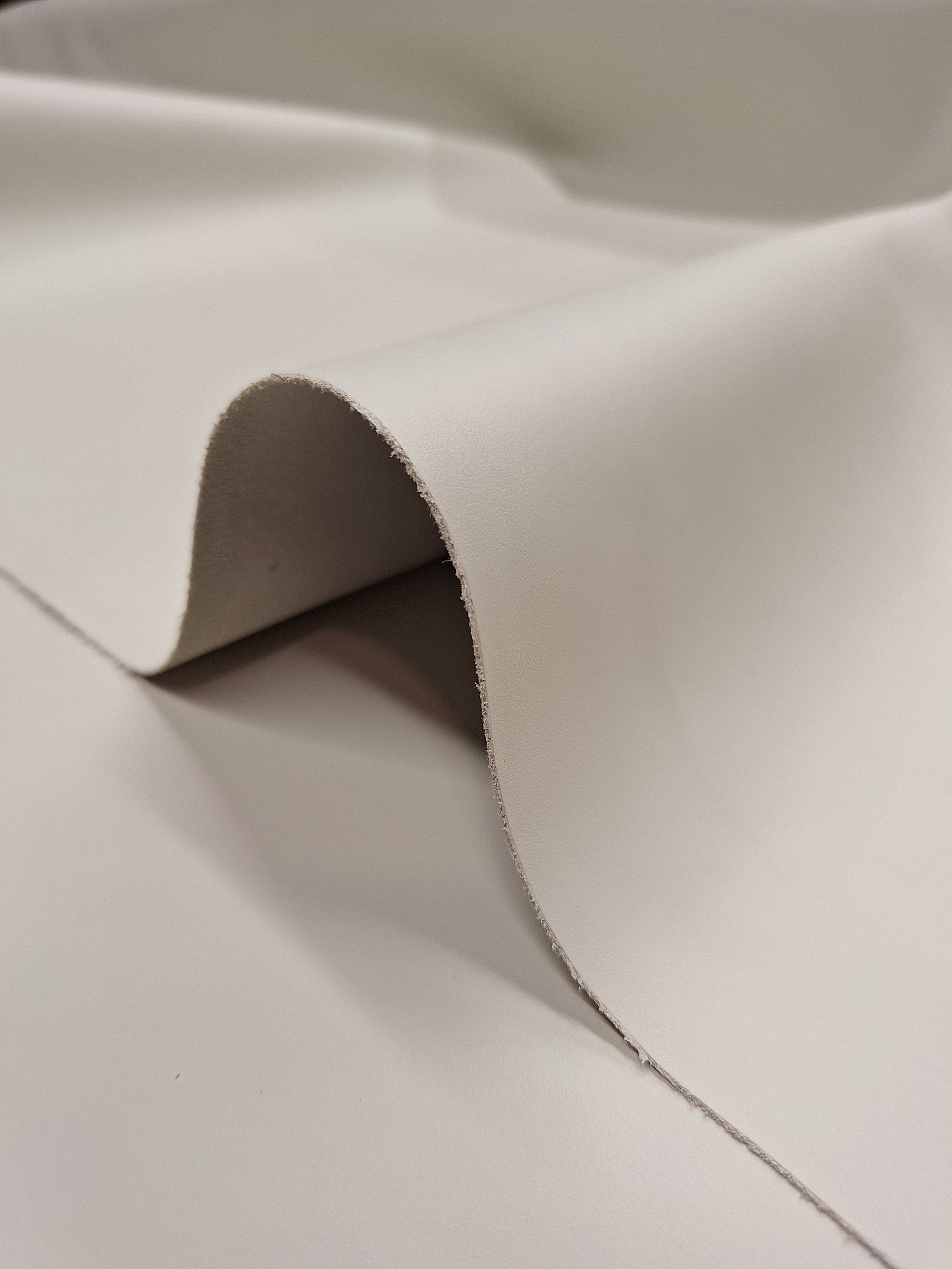 White, Creamy, Ivory | Cow Leather Nappa | 0.8 mm 2 OZ | Natural Real calf leather