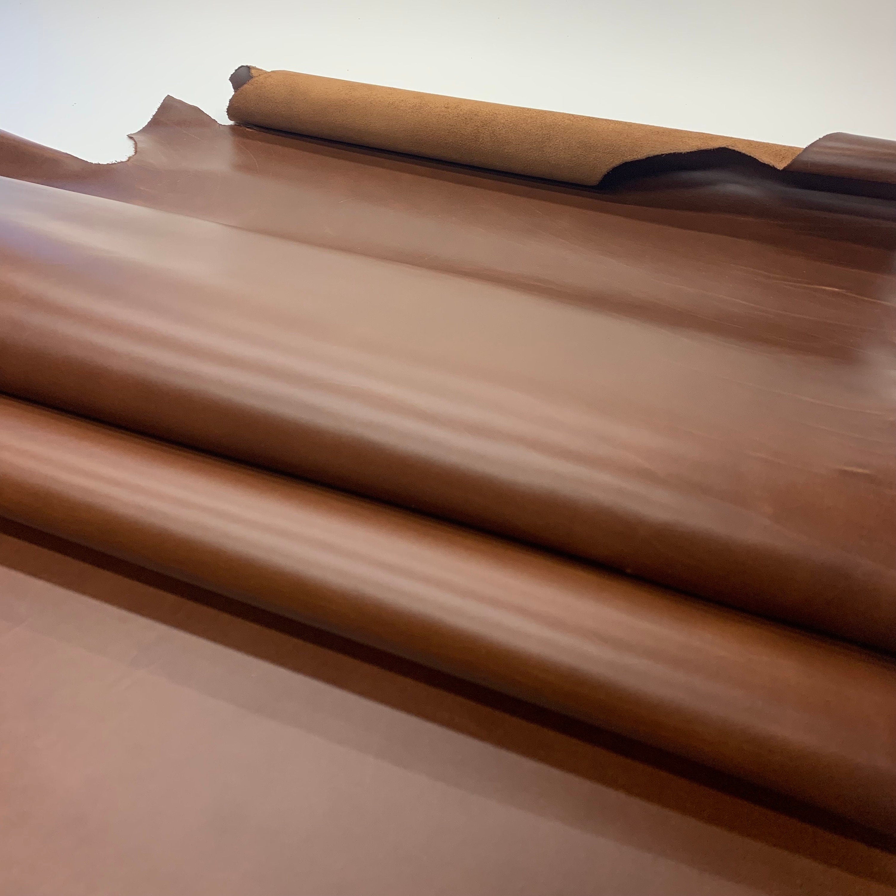 Brown Chestnut Real Leather Veg Tan | 1.8 mm 4OZ | crazy horse |