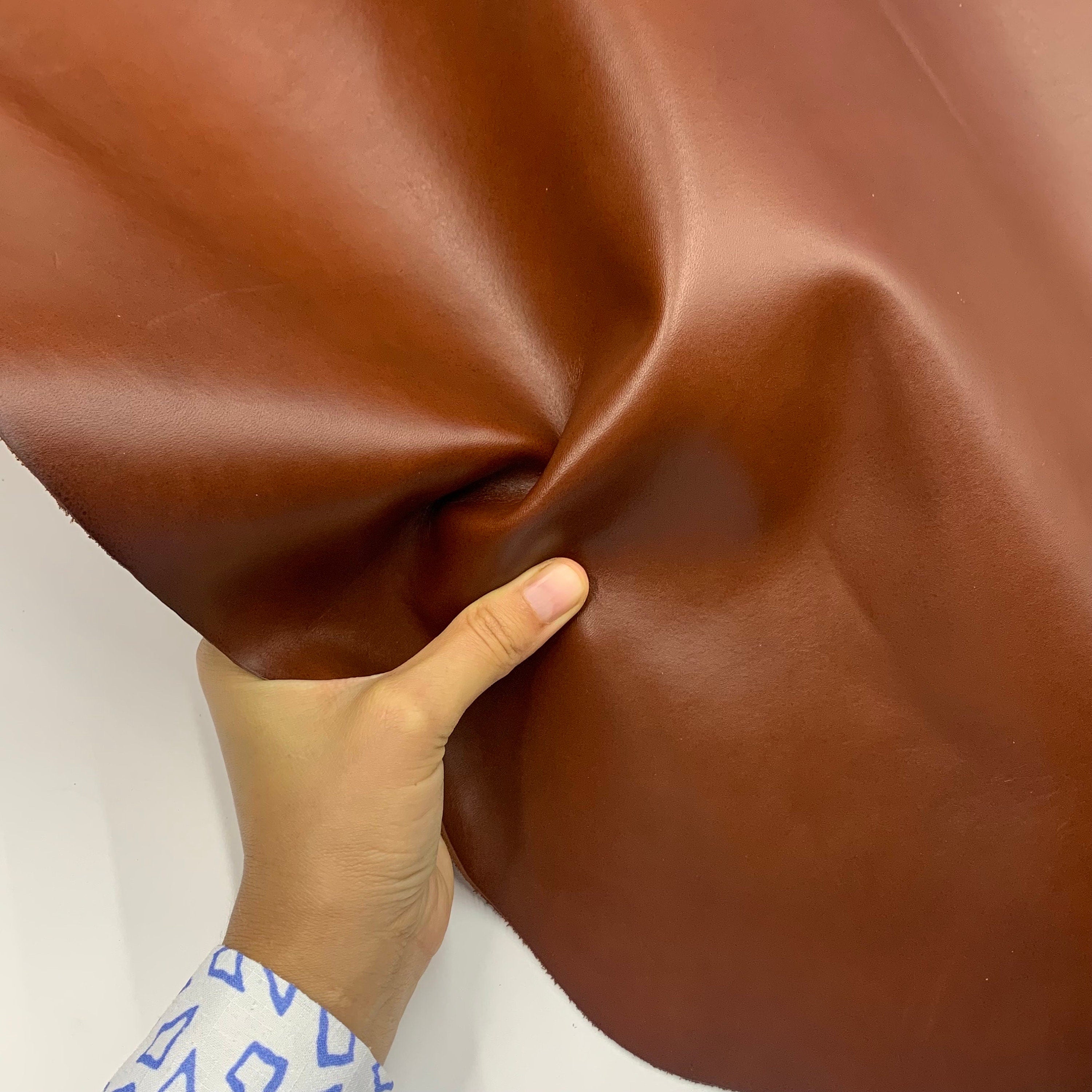 Brown leather | Italian Vegetable Tanned | Oil tanned 100% natural | 1.5 mm 4 oz | Brown color | sheets pieces panels