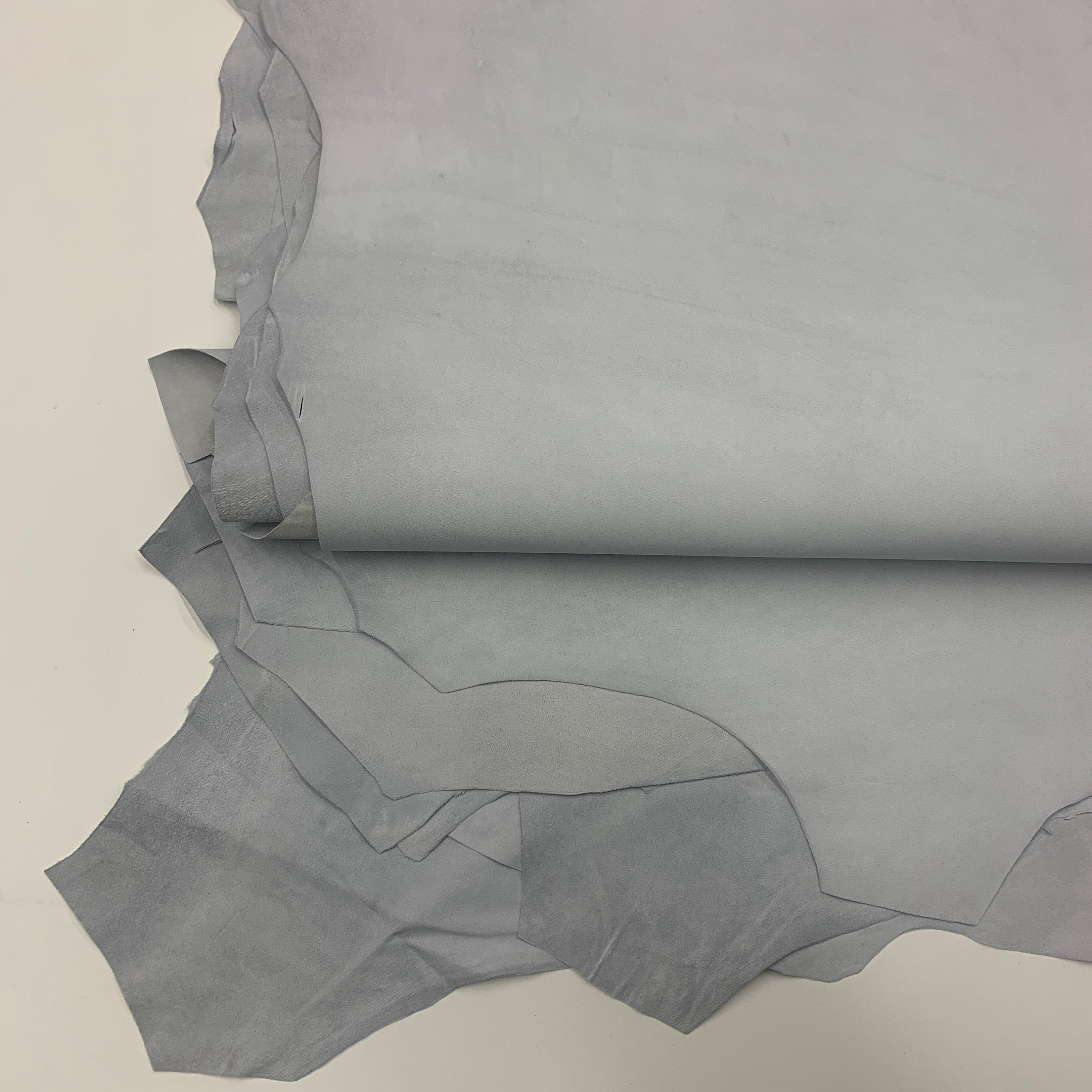 Thin gray leather | nubuck | 0.2-0.3 mm 1oz | super thin | sheep hides skins