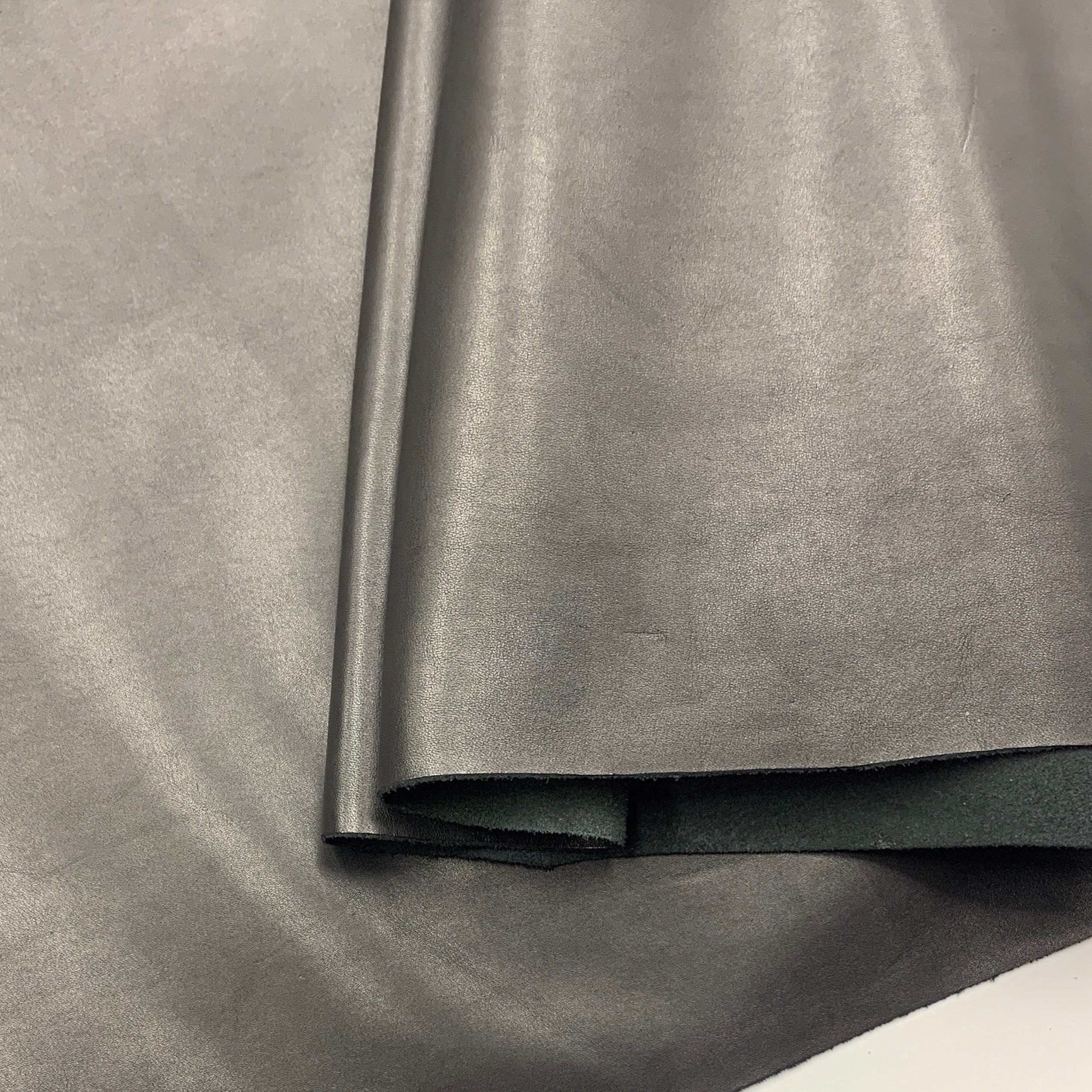 Black leather lux Thin soft | 1.2 mm 3oz | Calf | soft versatile | hides sheets | for bags, shoes, clothing, bookbinding | leathercraft