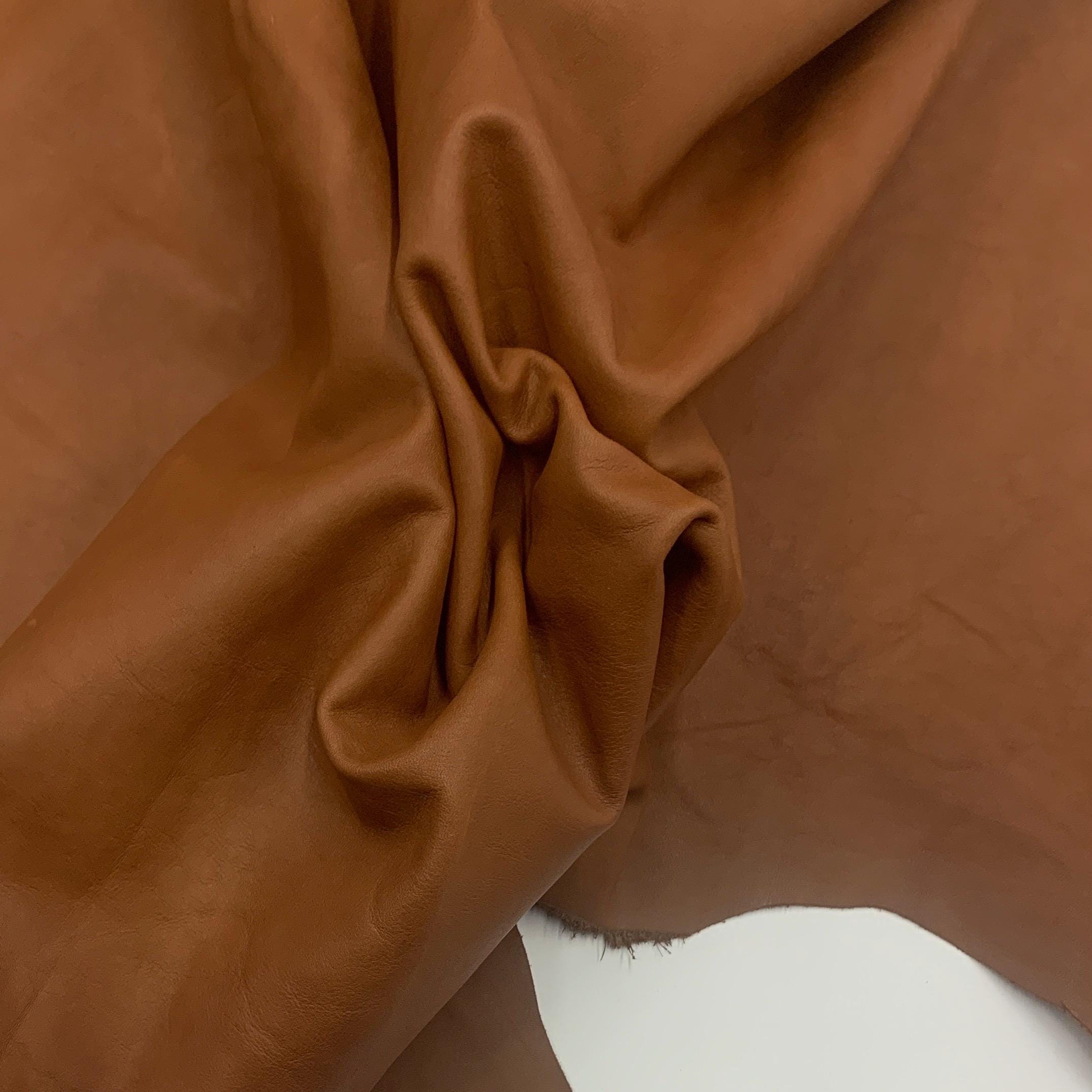 Brown leather Antique Vintage rustic | 0.8 mm 2 oz | waxy oily