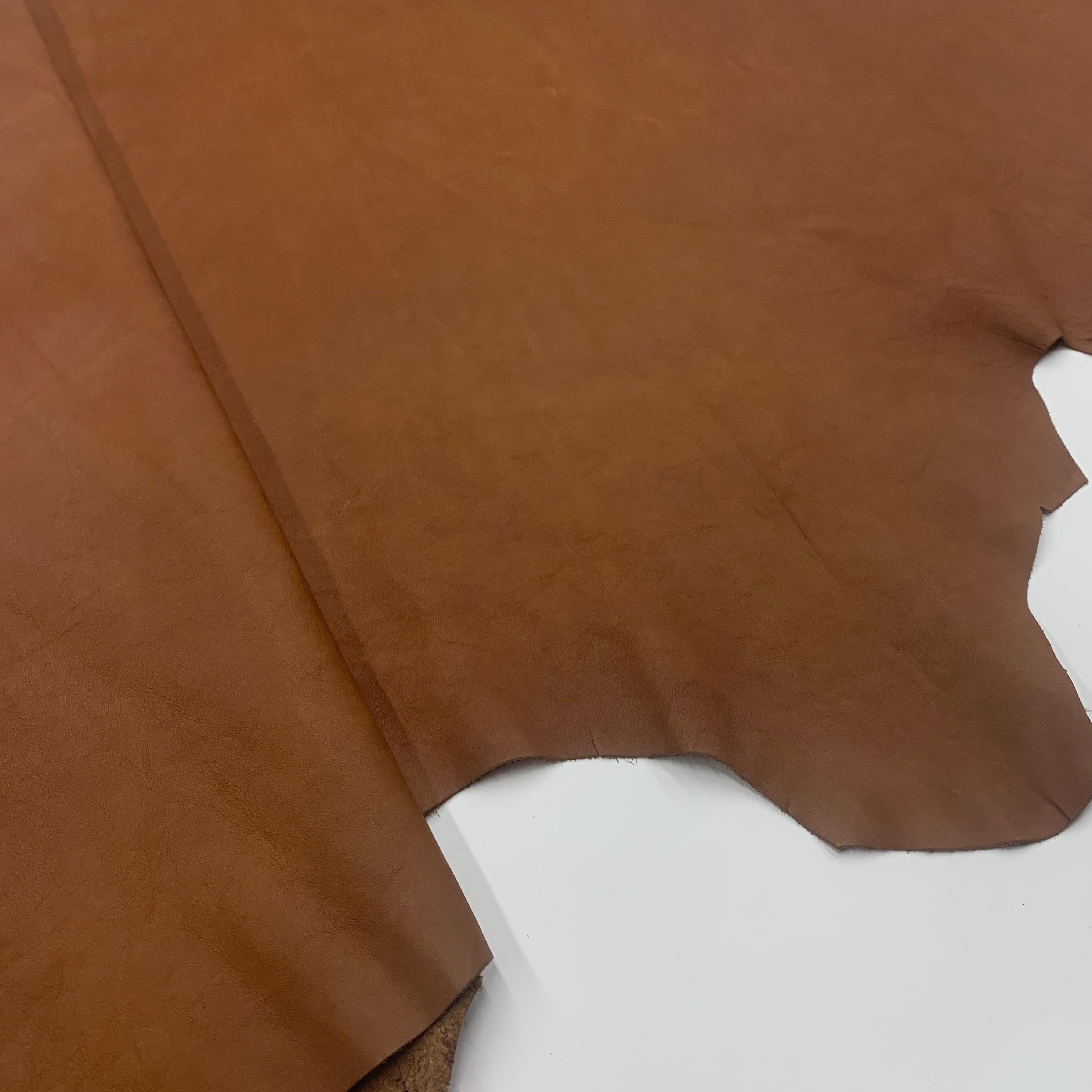 Brown leather Antique Vintage rustic | 0.8 mm 2 oz | waxy oily