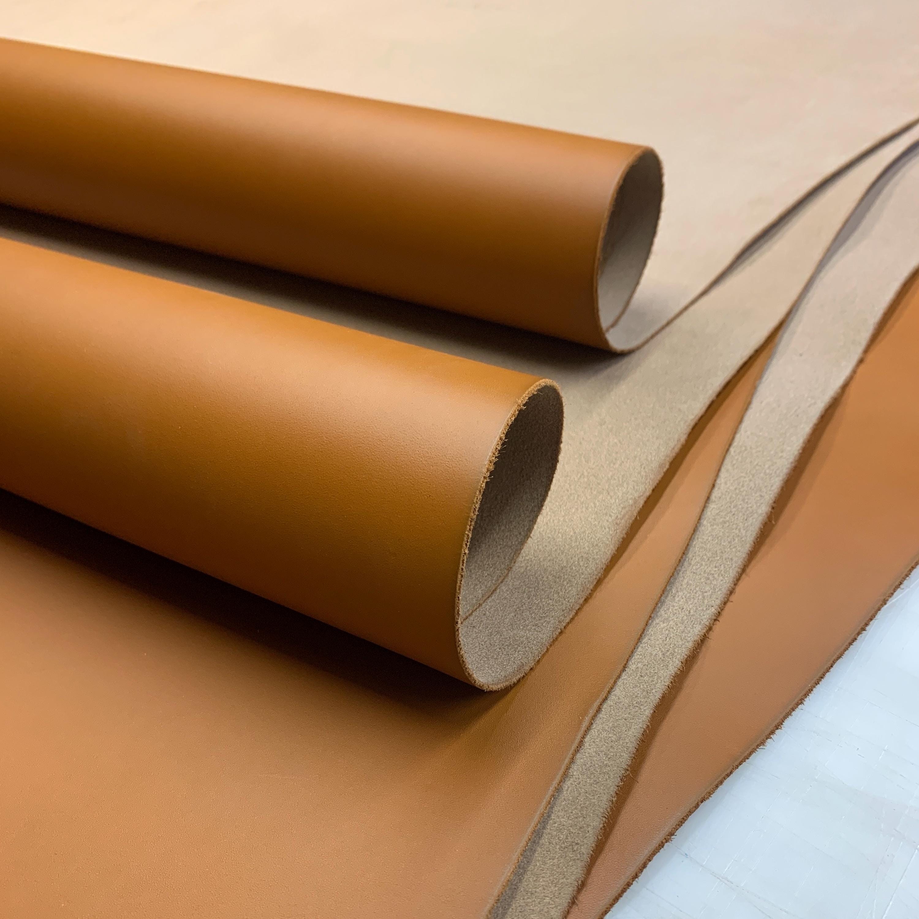 Tan Leather Vegetable tanned light brown Italian | natural | 1.5 mm 4oz | No defects sheets panels for bags shoes crafts