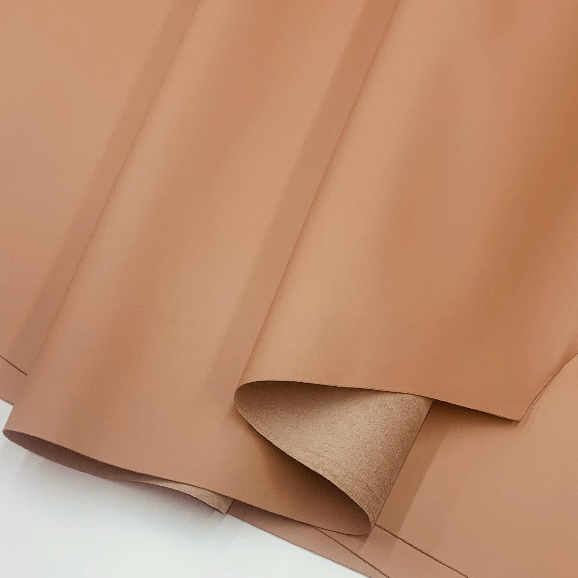 Beige leather pink brown 100% Real | 0.8 mm 2 oz | precut sheets panels for leathercraft bags shoes upholstery