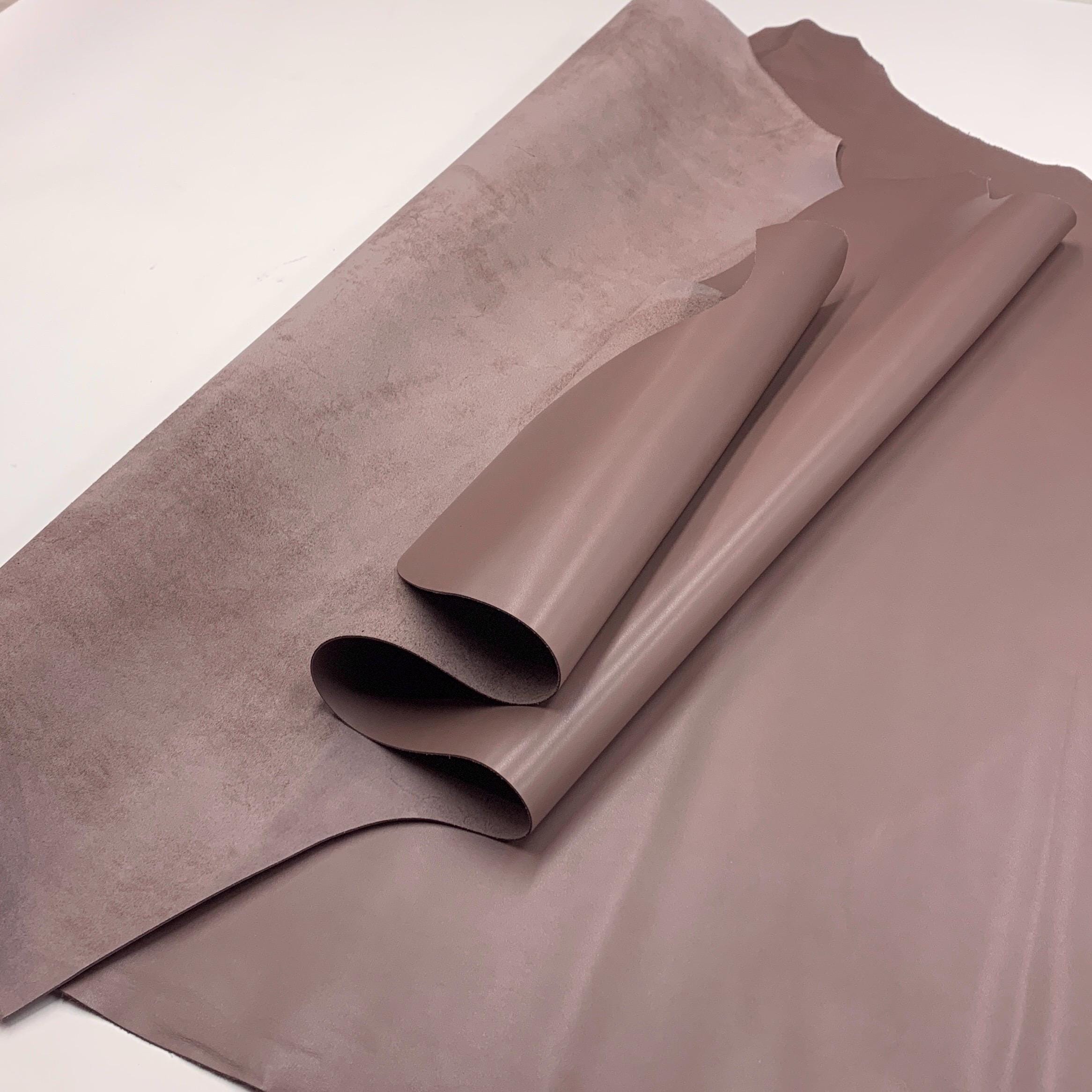 Brown violet leather 100% Real | 1.2 mm 3 oz | precut sheets panels for leathercraft bags shoes upholstery