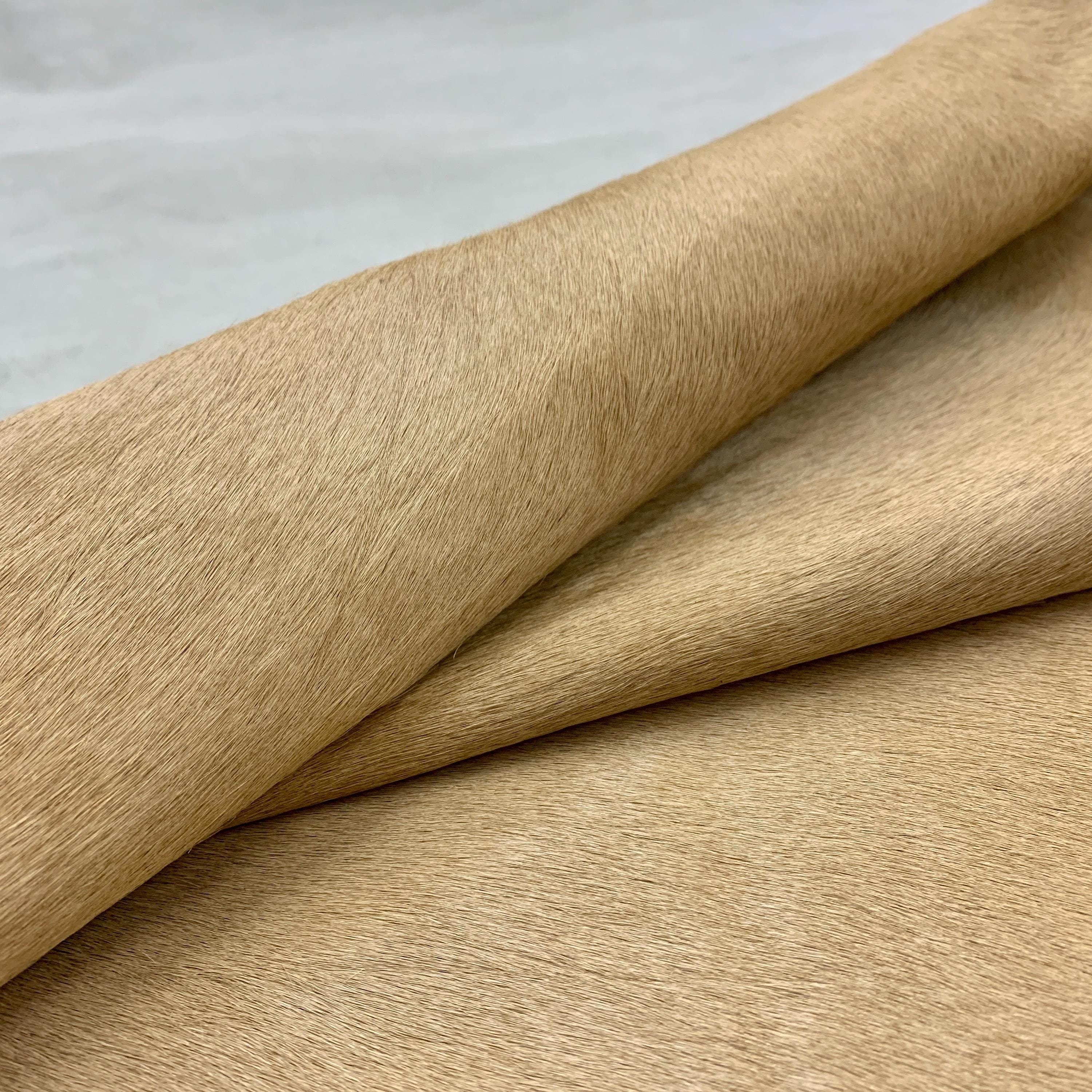 Tan Pony Hair Leather: 1.6mm Hair-on Hide for Purses, Boots