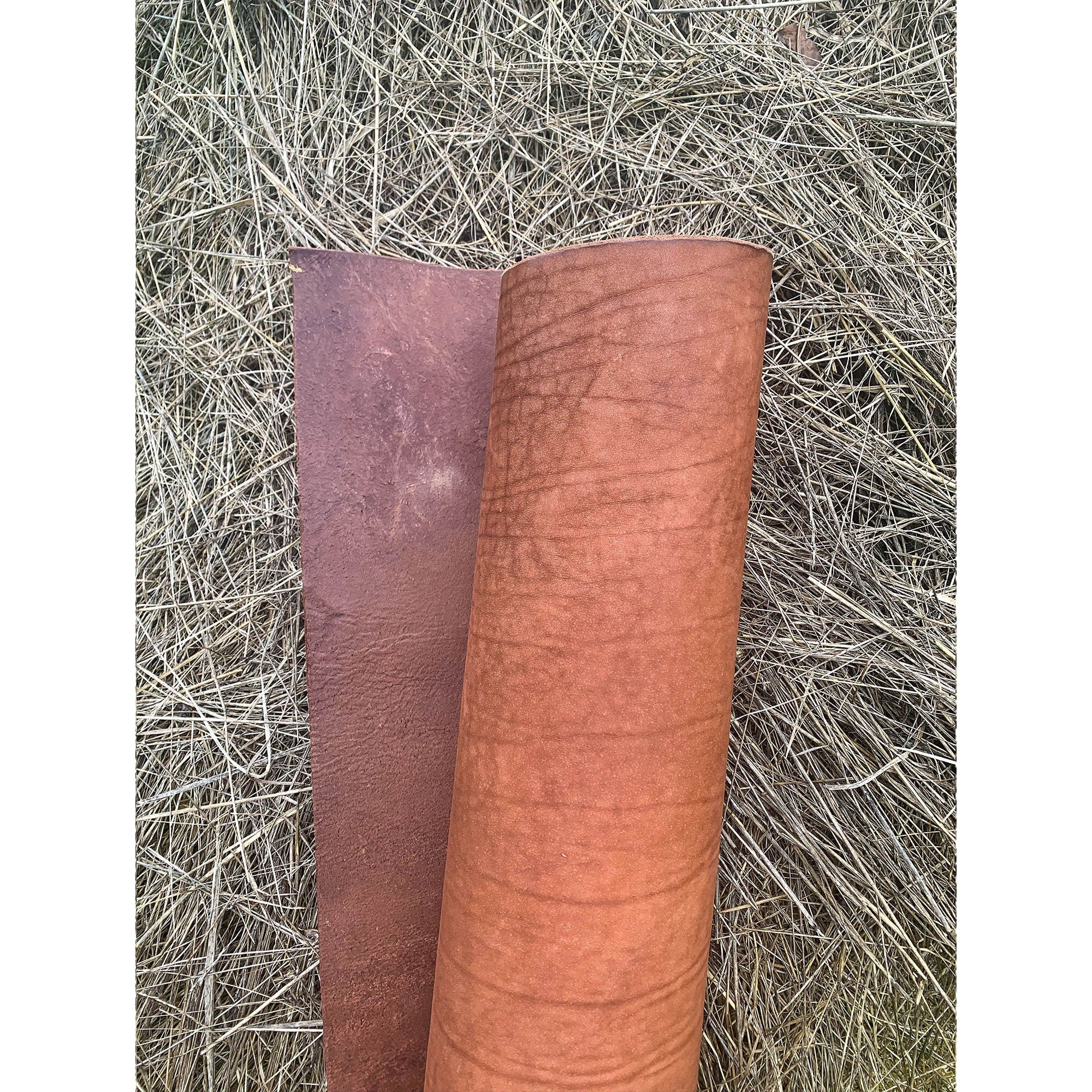 Buffalo leather sheets | Thick 10 oz | 4mm | Bizon Tan Dark Brown matt colors