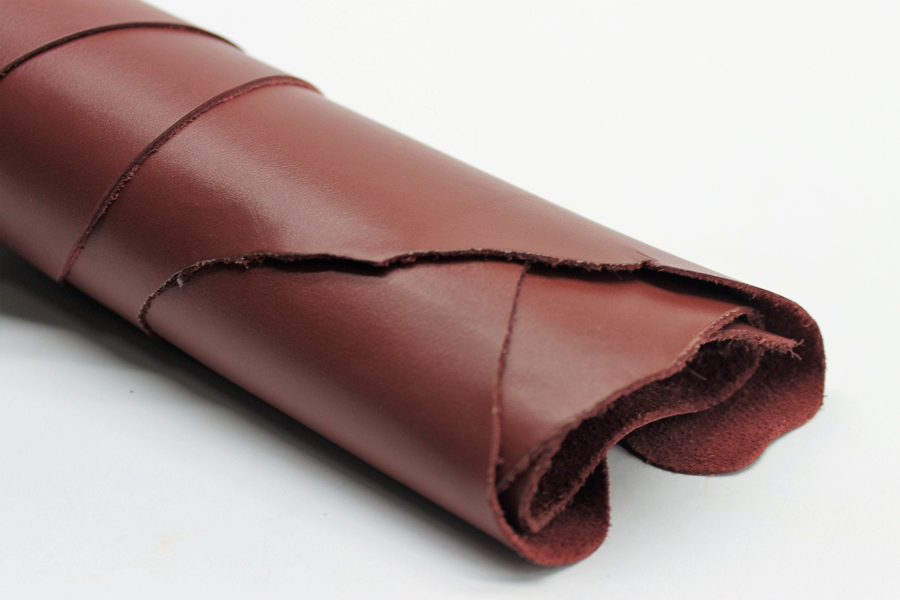Burgundy  full grain side | 1.2 mm | 3 oz | real natural genuine leather | Full side hide | precut sheets panels