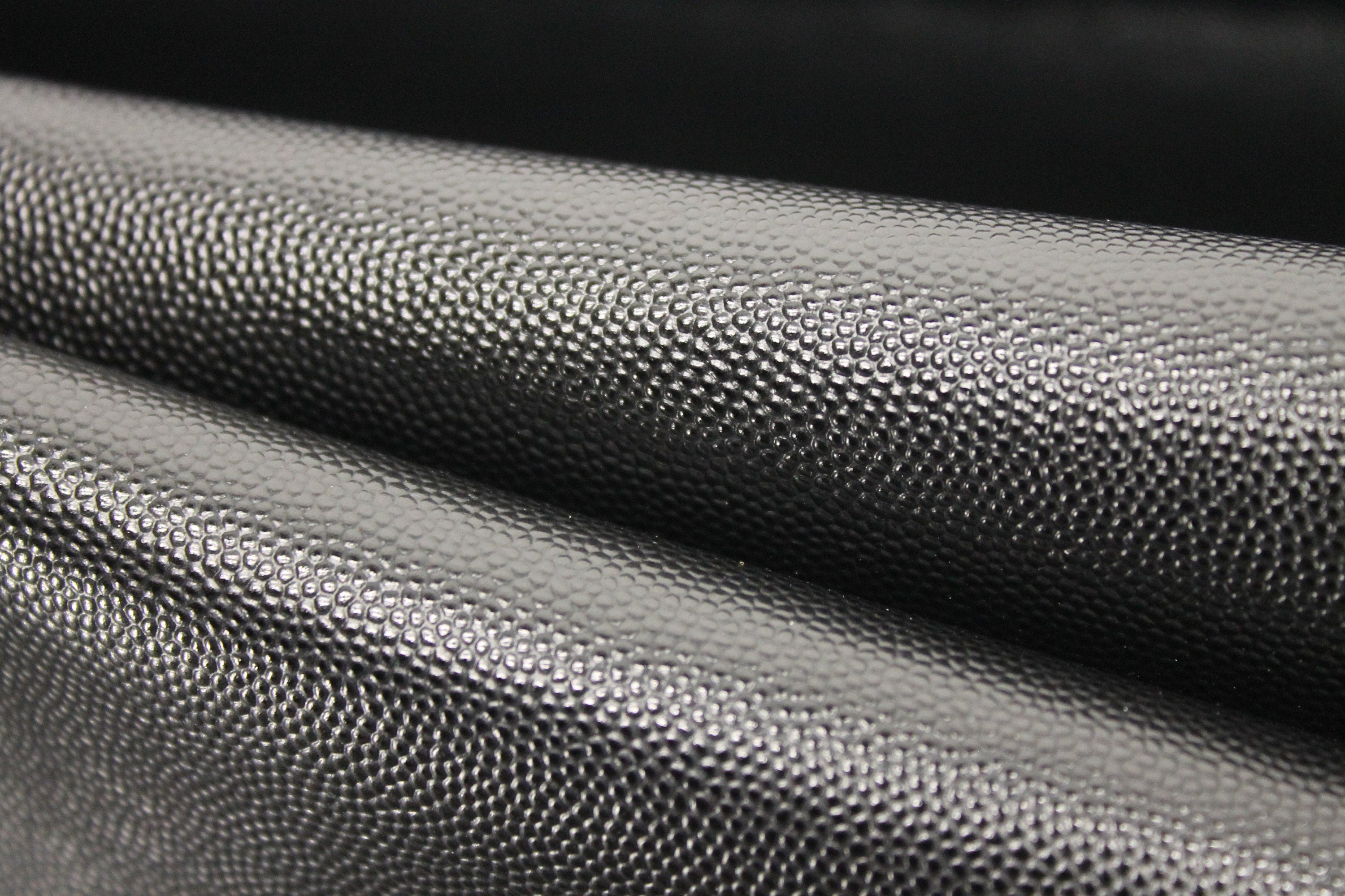 Black leather caviar shiny Pebbled natural hide skin real cow skin f