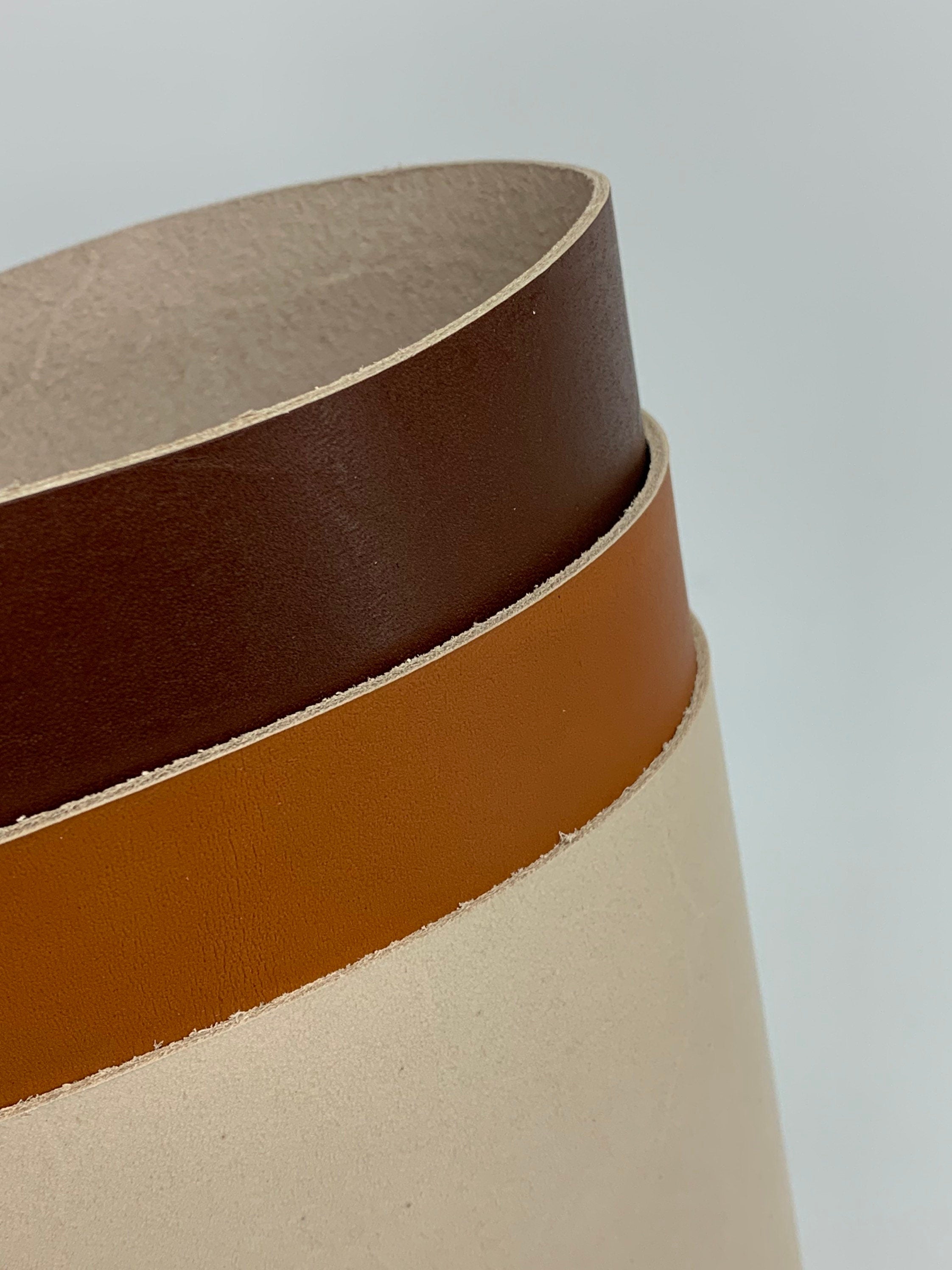 Leather Vegetable tanned brown tan beige leather sheets various colors Top Grain 1.3/1.6 mm 3-4 OZ for wallets, accessories. bags. shoes