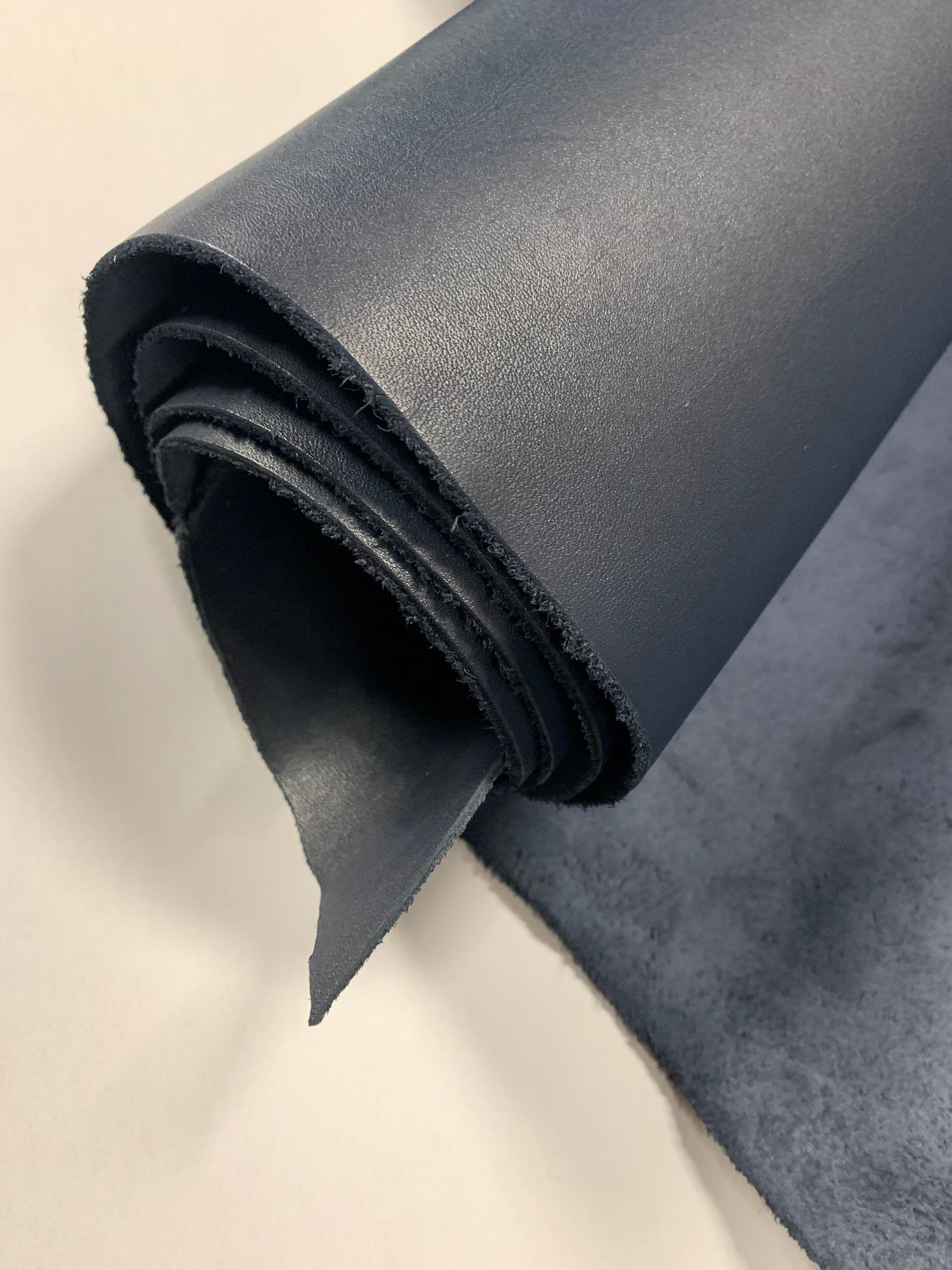 Navy blue 100% real Leather | 1.6 mm 4 OZ