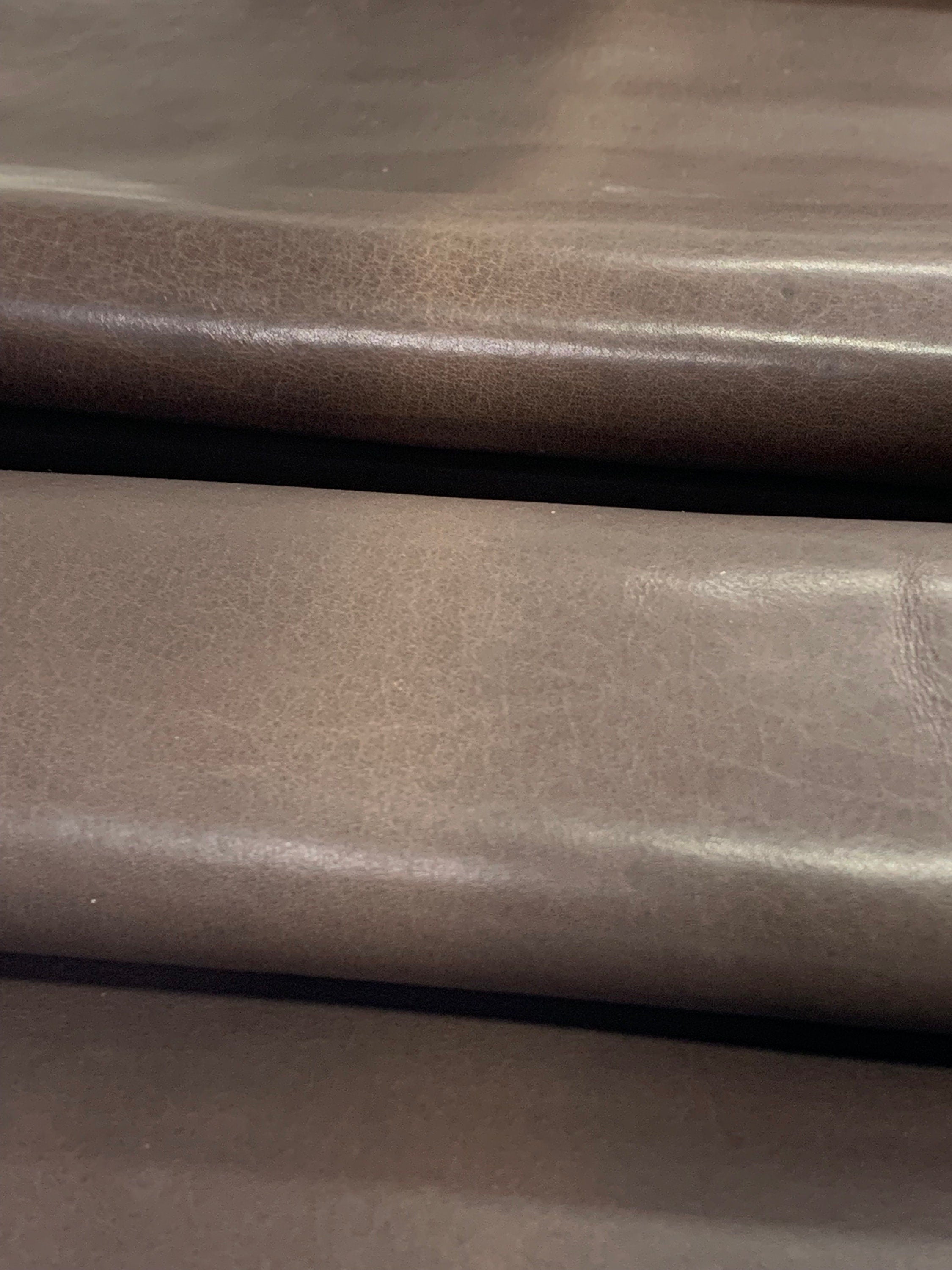 Brown Leather Antique Vintage Dark |1.2/1.4mm 3-4 oz | waxy oily finishing distressed color vegetable tanned