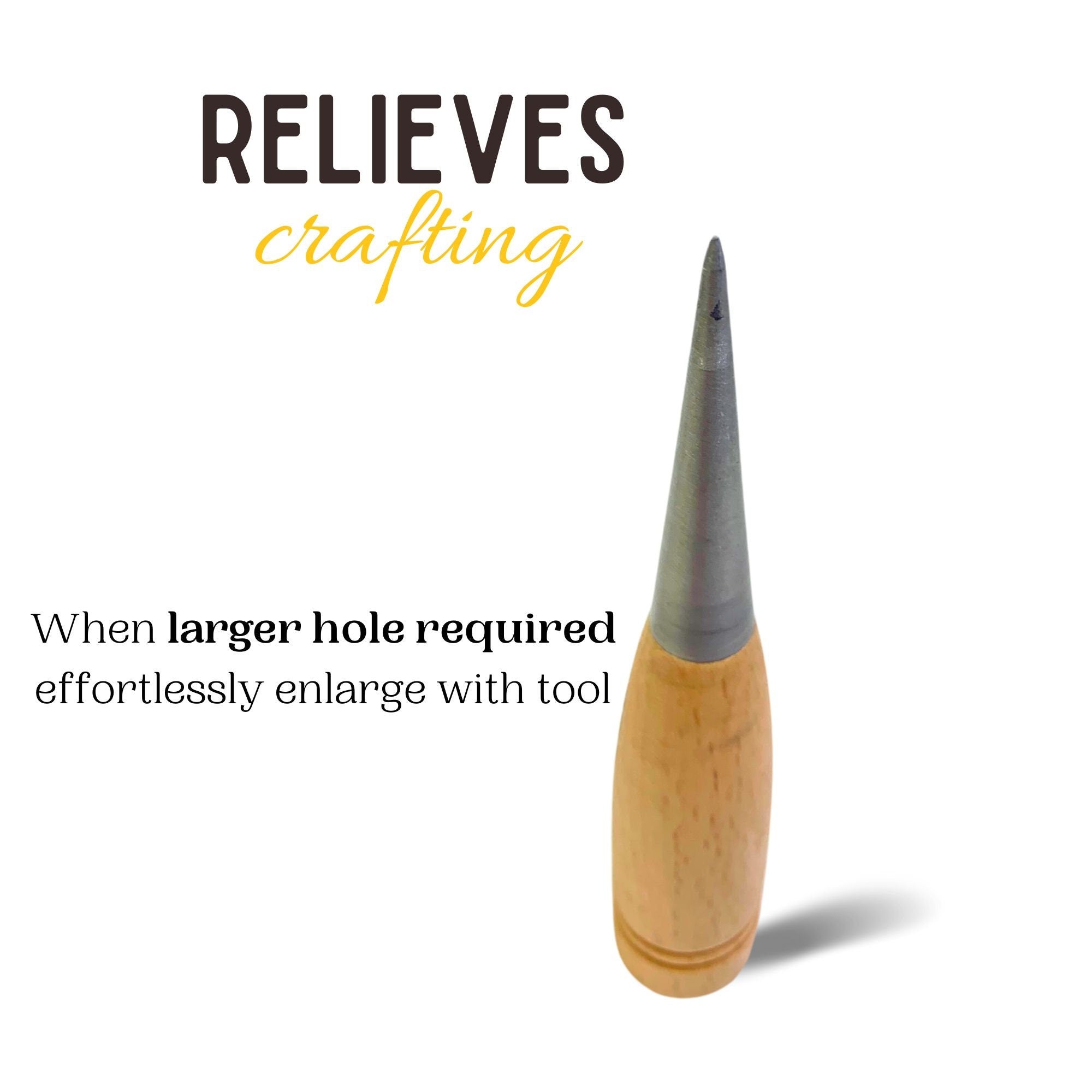 Hole enlarger | Leather craft tools | Wooden awl