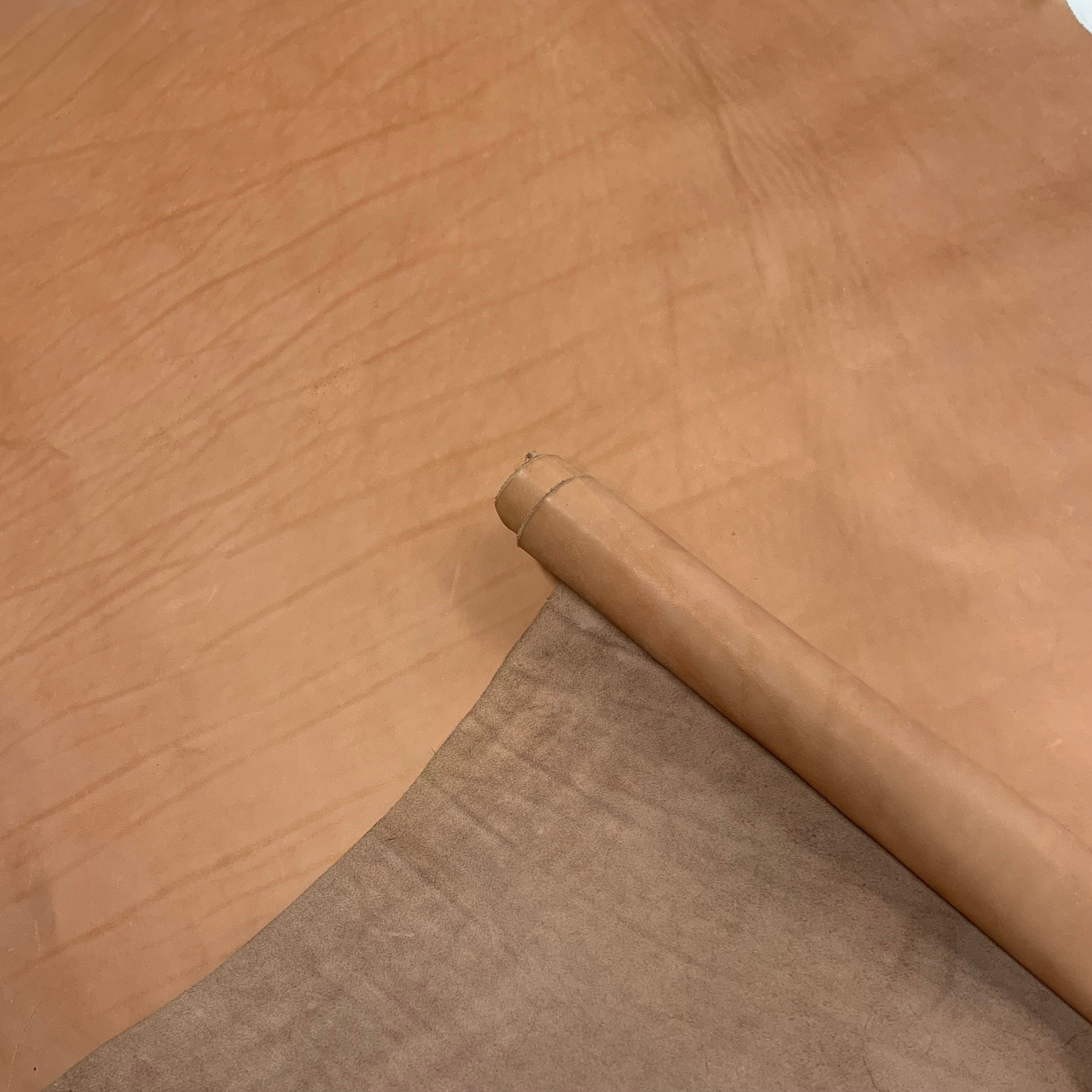 Leather Tan light brown real | calf | smooth matt | 1.2mm 3oz | leathercraft | for diy, bags, vallets, shoes