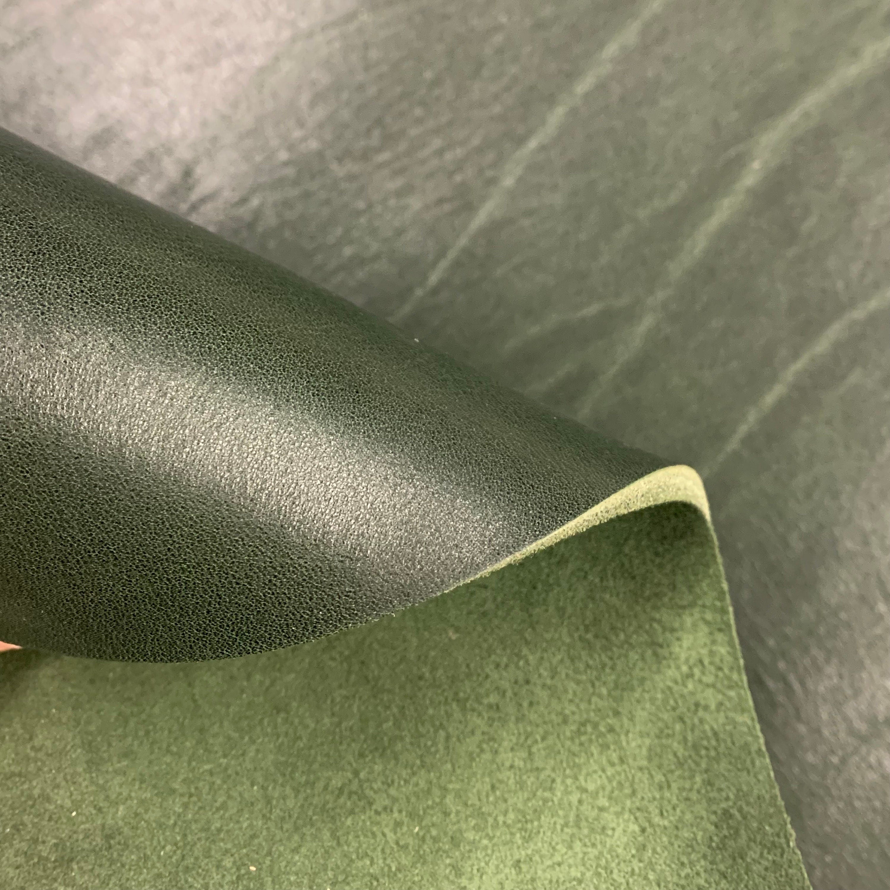 Leather sheets Buffalo Green Emerald | Thick 11-12 oz | 4.5-4.8 mm | Durable super thick