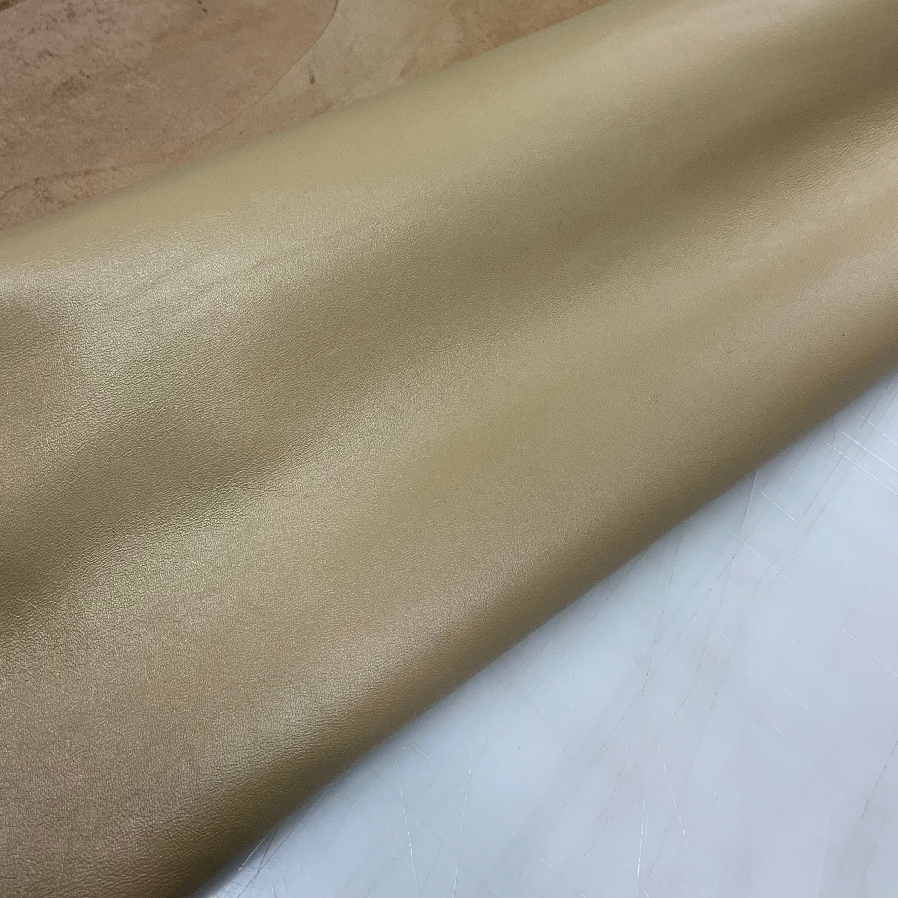 Light brown Sheep leather | thin 0.6mm | 1-2 oz | soft lining shoes wallets bags | tan beige sand