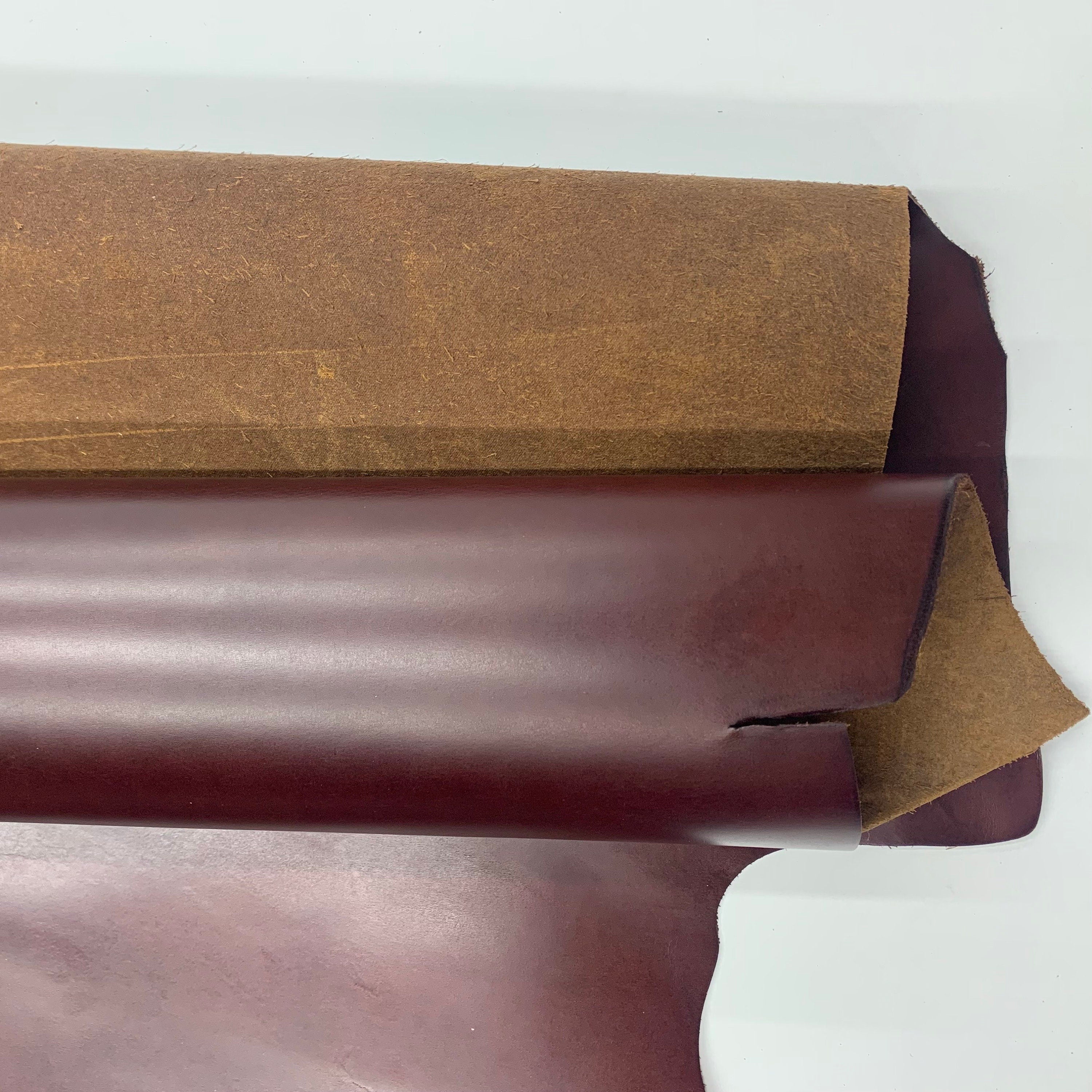 Burgundy Leather | Italian Vegetable | Oil tanned | 2mm 5oz | Chestnut