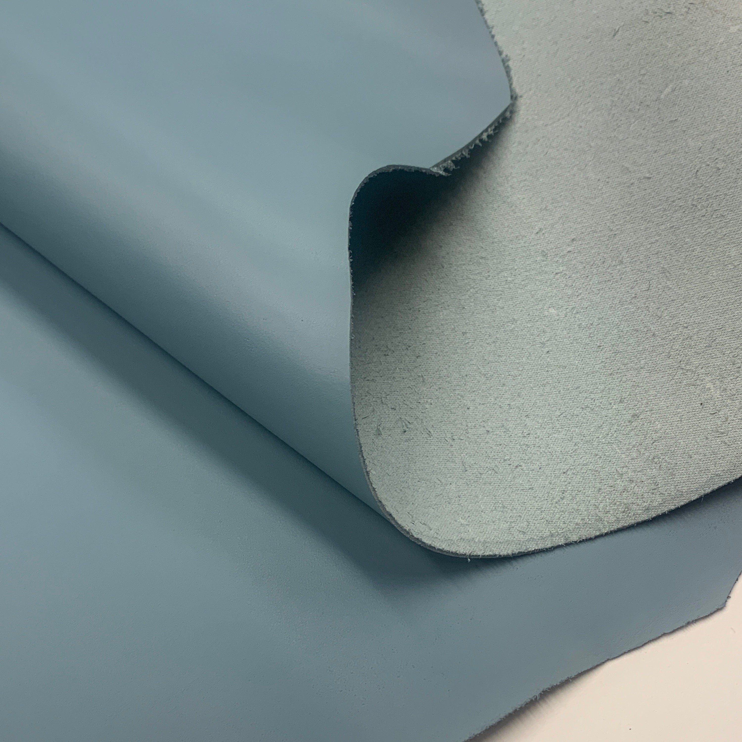 Light blue leather nappa Full Grain Side | 1.2 mm 3 OZ | light baby stiff | Real natural leather | sheets panels precut leathercraft