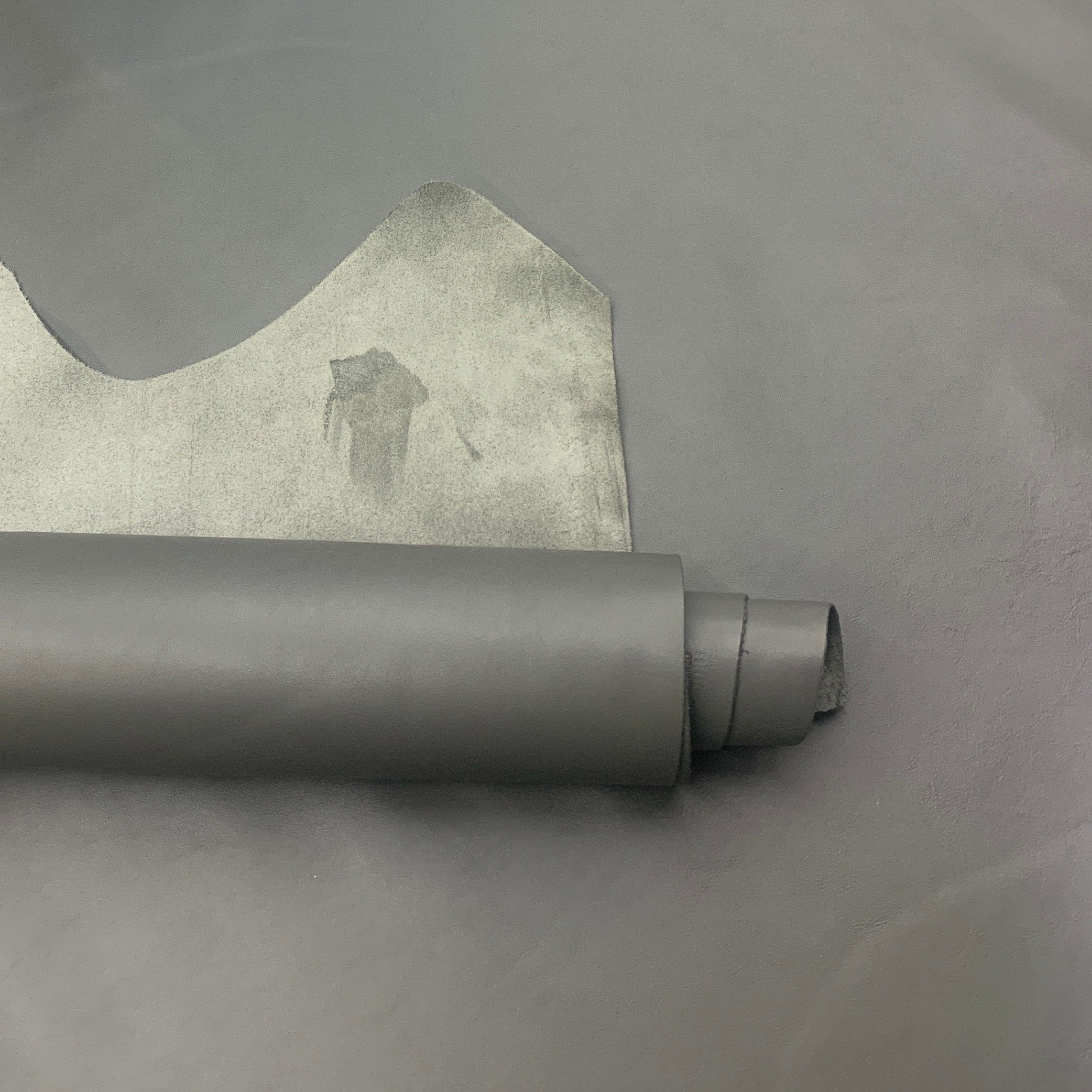 Gray Leather 100% Natural calf | 1.5 mm | 3 oz | Full hides sides | soft | precut panels sheets | shoes bags leathercraft