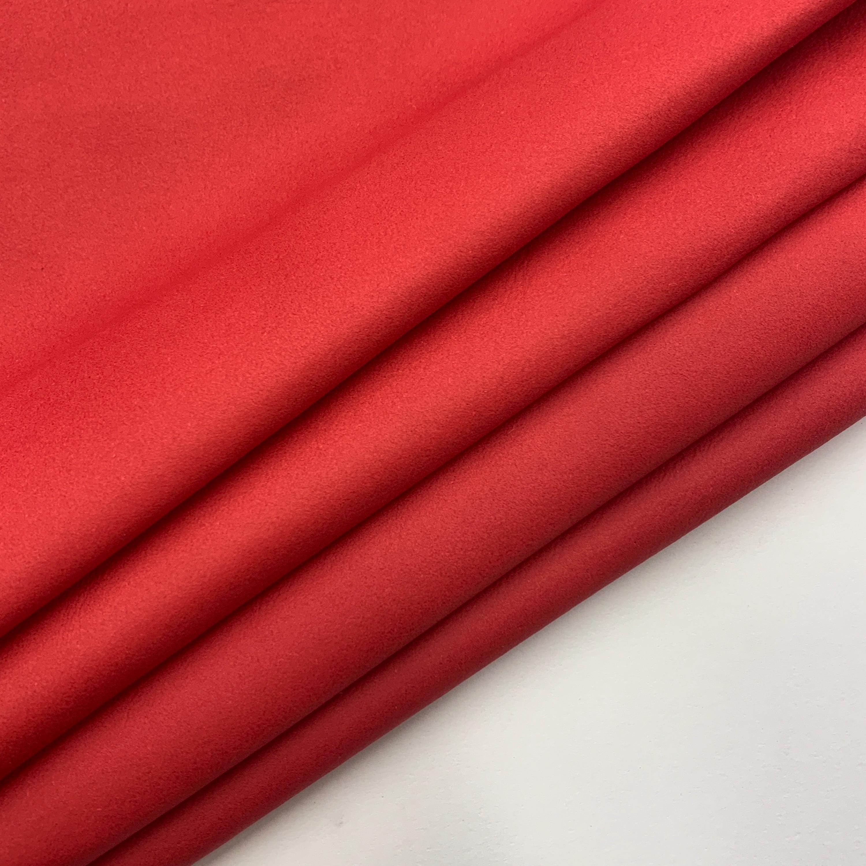 Red leather Thin sheep | nubuck soft | 0.4 mm 1oz | sheep hides skins | For sewing lining bookbinding leathercraft gloves purses