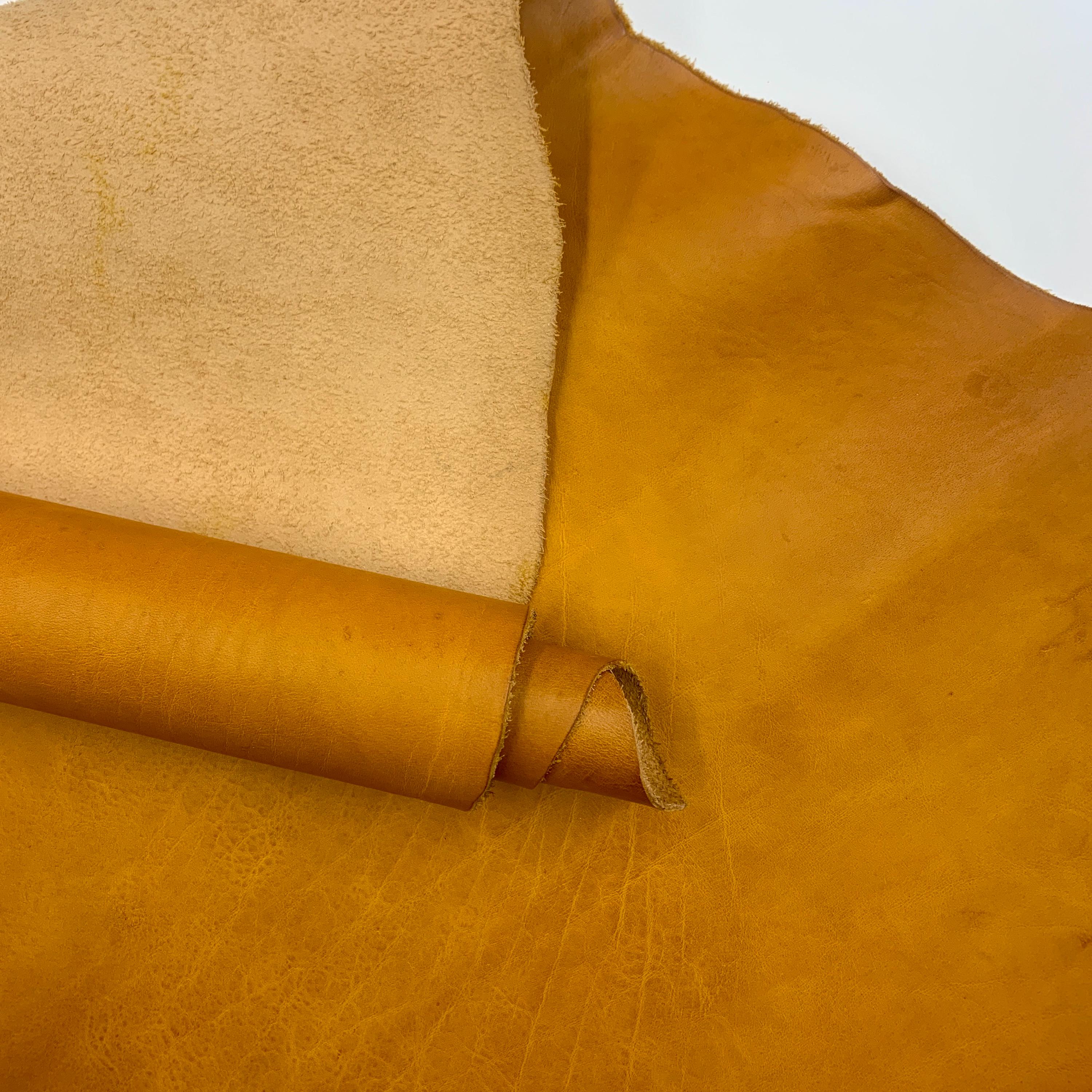 Cognac Leather Tan Vegetable tanned Italian | mid-soft natural | 1.8 mm 4-5oz | calf belly | sheets panels for bags shoes crafts
