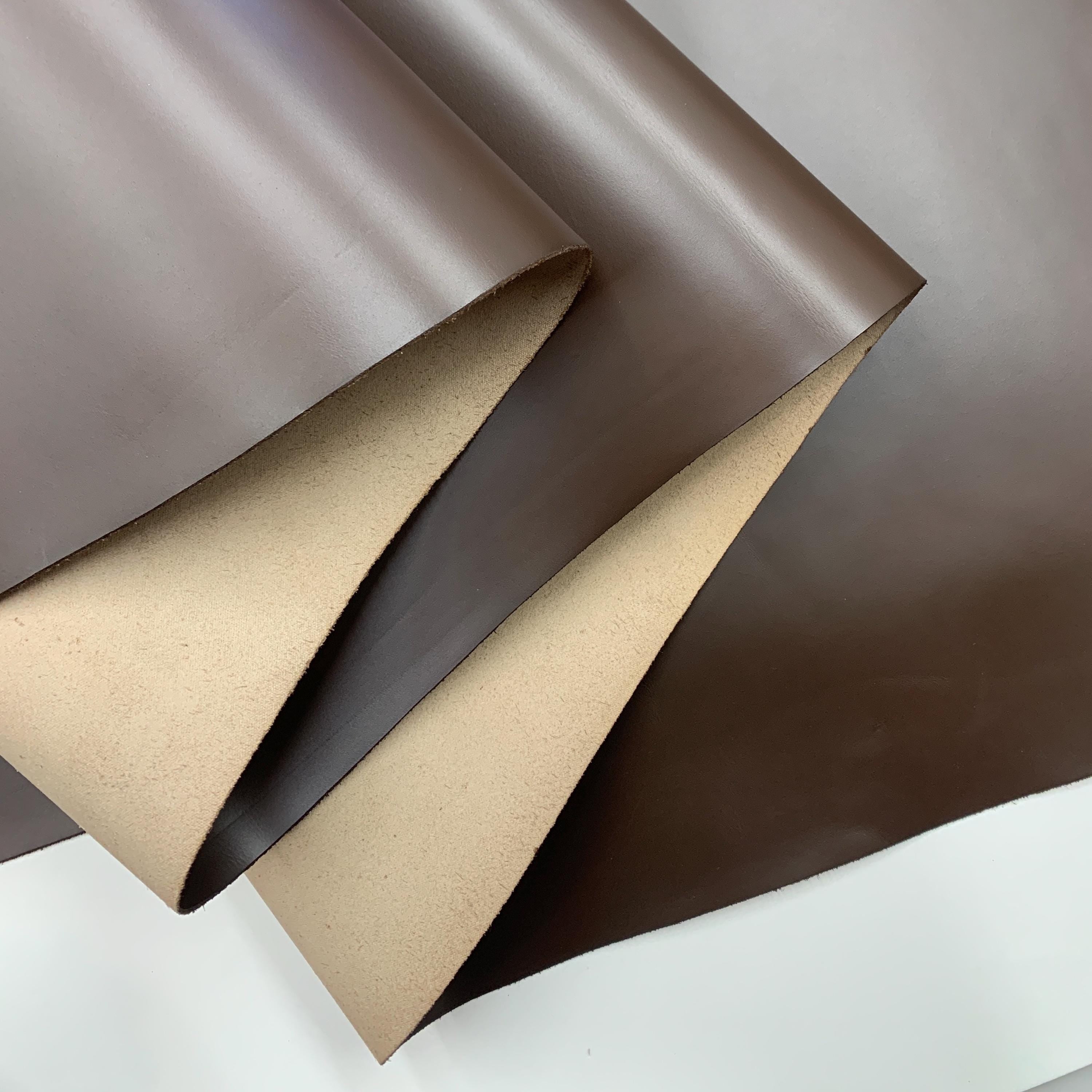 Brown Leather Vegetable tanned dark sheets 1.8 mm 4-5 OZ for wallets, accessories, bags, shoes