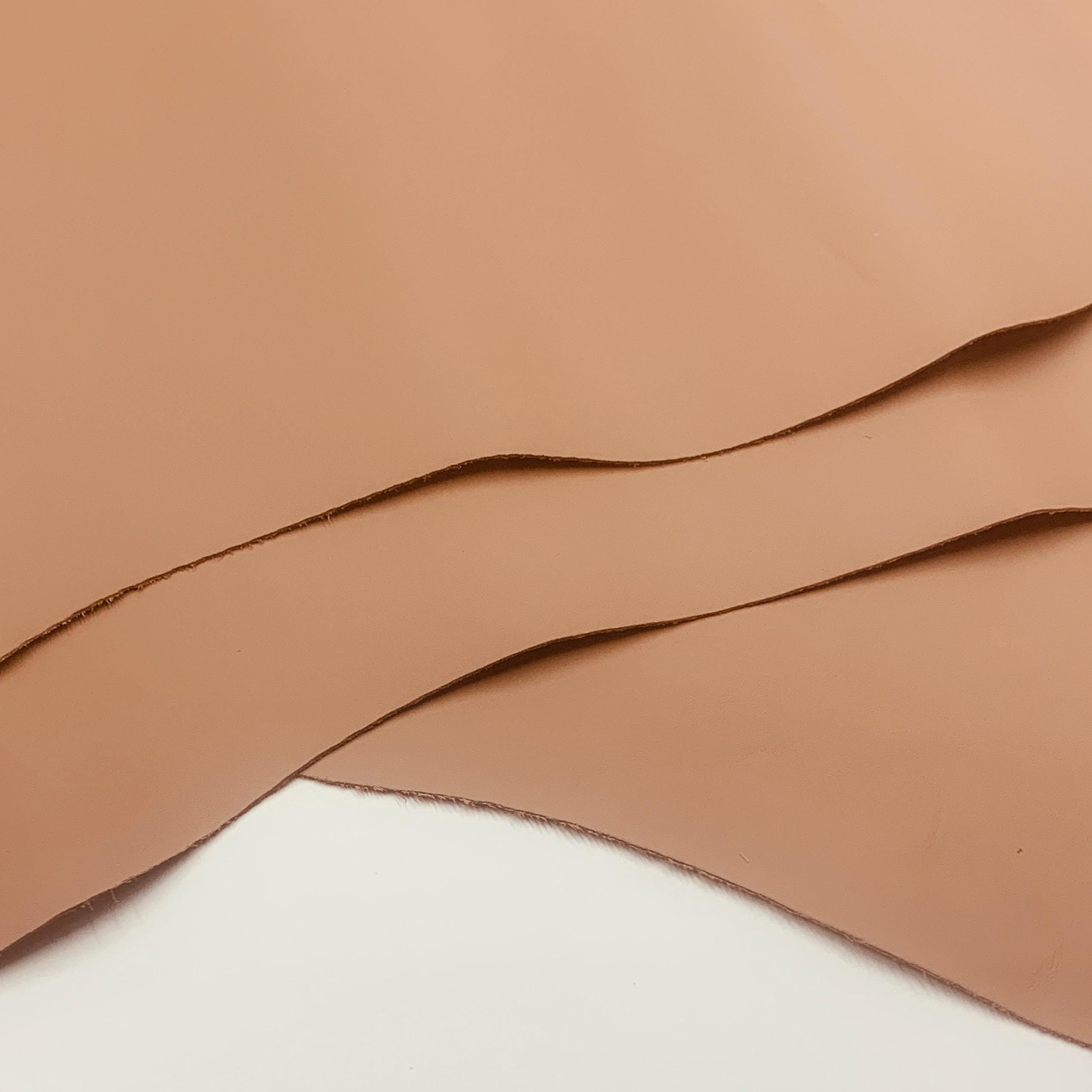 Beige leather pink brown 100% Real | 0.8 mm 2 oz | precut sheets panels for leathercraft bags shoes upholstery