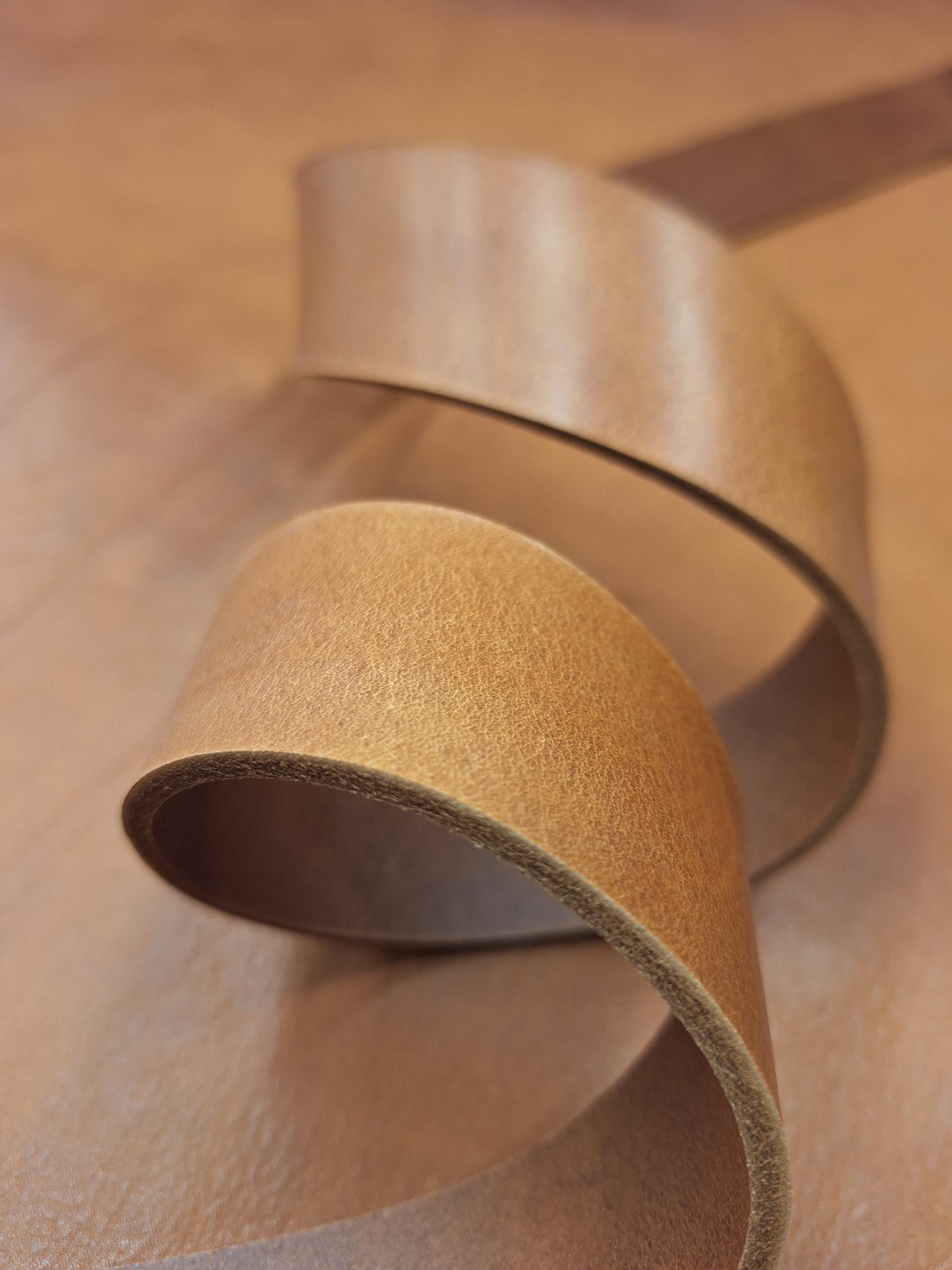 Dark Brown leather strap | belt blank | 130 cm, 51 inch long | 3.5-4.5 mm, 9-10-11 oz thick