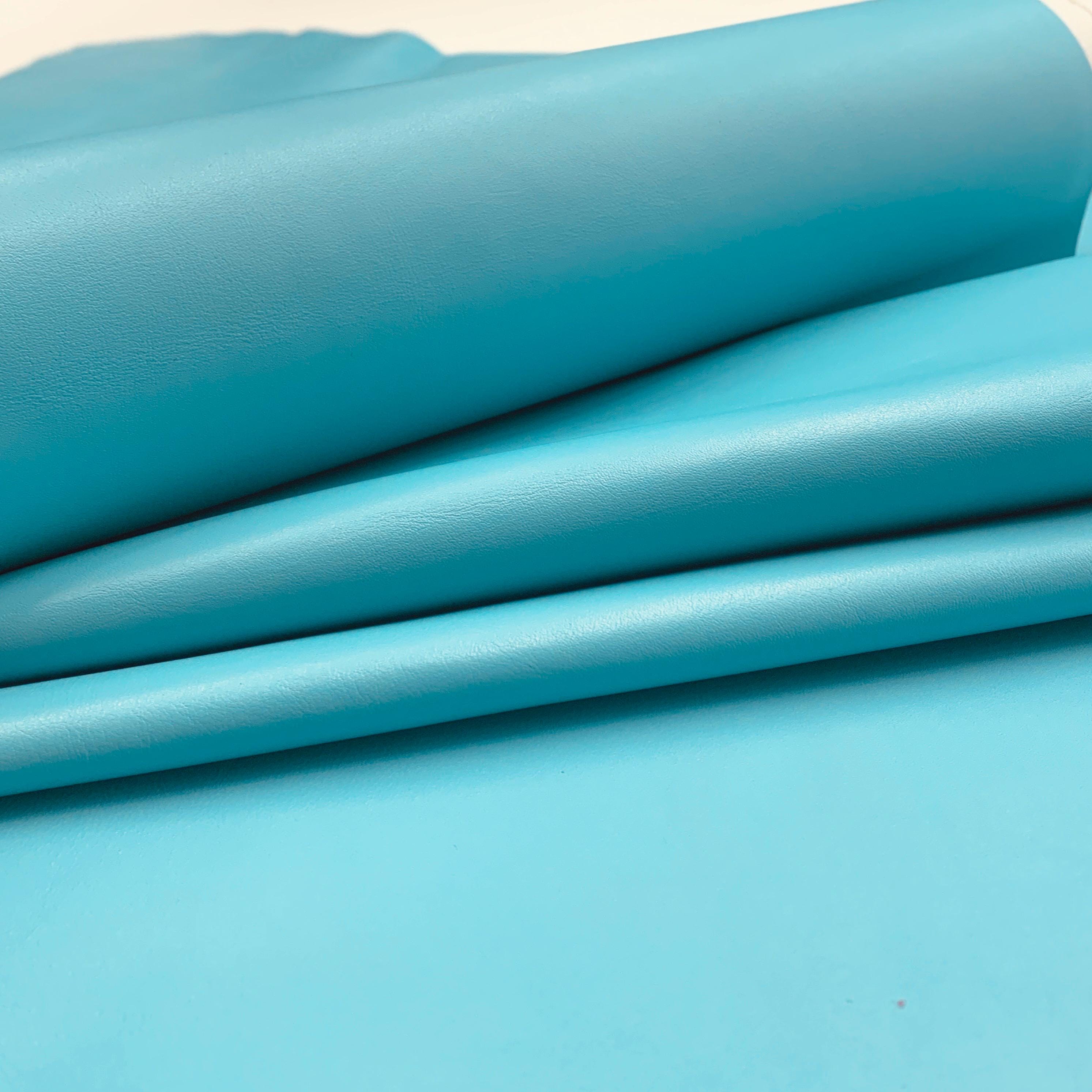 Blue leather  sky baby colour nappa hide natural skin | Thickness 1.2 mm | 3 OZ|  for bags bracelets chokers wallets card holders boots