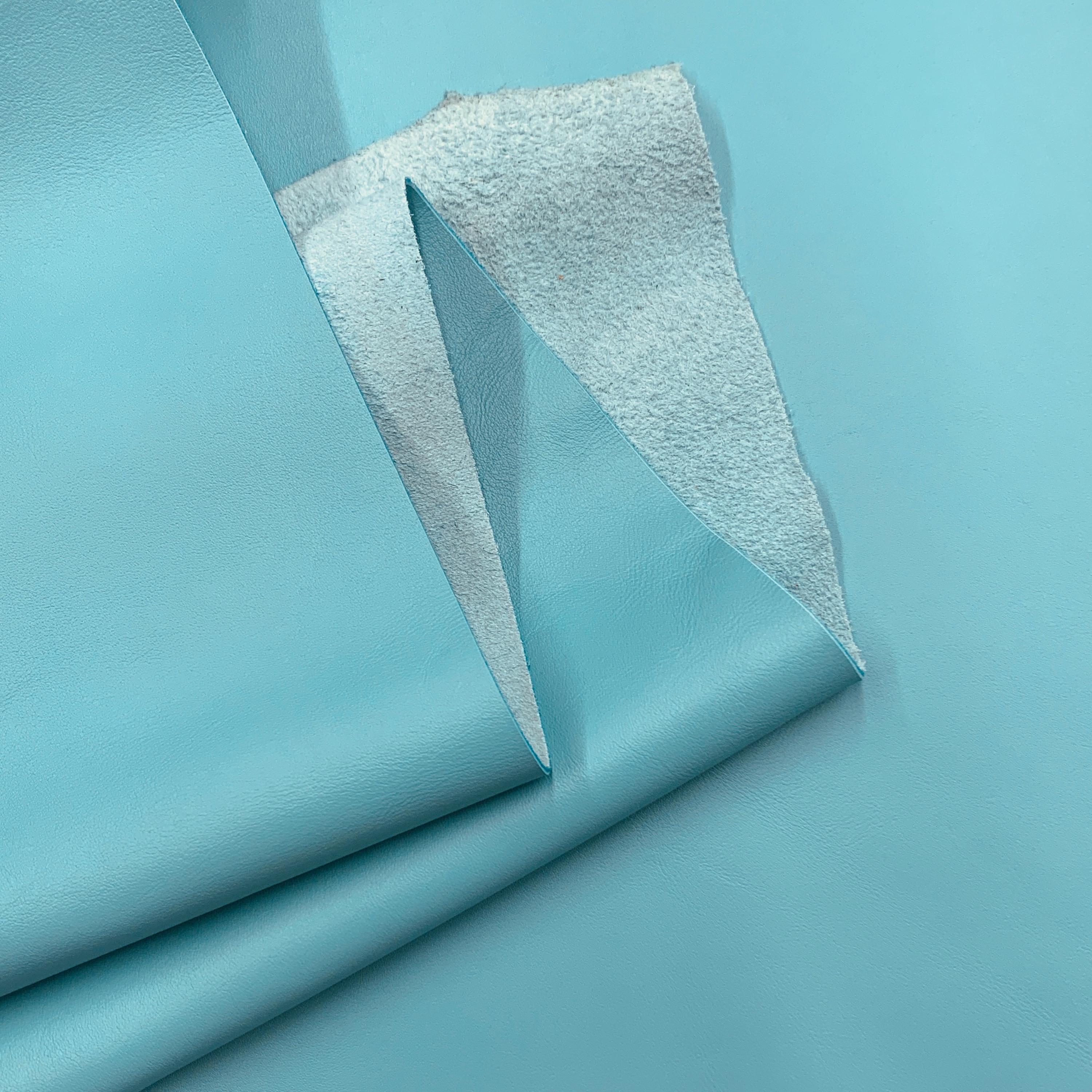 Blue leather  sky baby colour nappa hide natural skin | Thickness 1.2 mm | 3 OZ|  for bags bracelets chokers wallets card holders boots